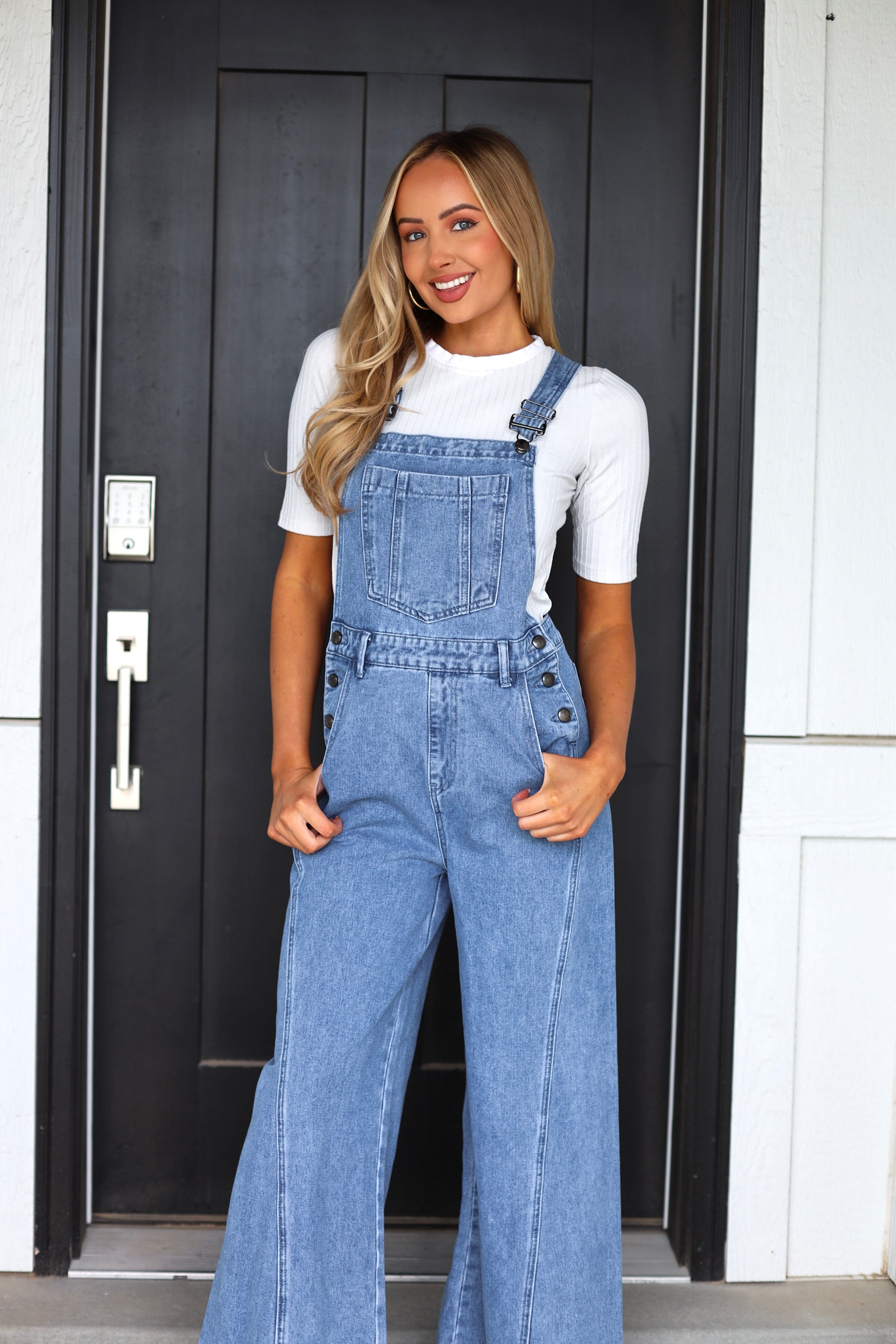 The River Denim Overalls Modest Dresses vendor-unknown 