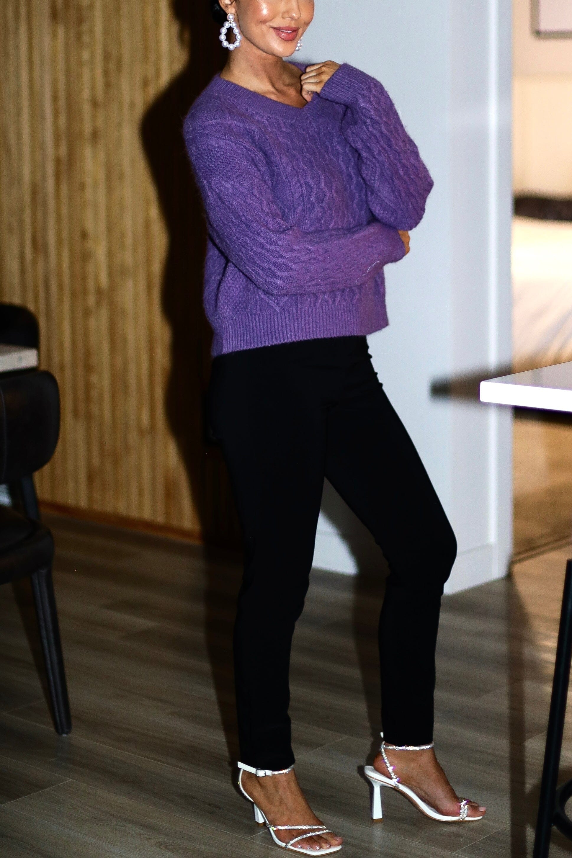 Couldn't Be Sweeter Cable Knit Sweater Modest Dresses vendor-unknown 