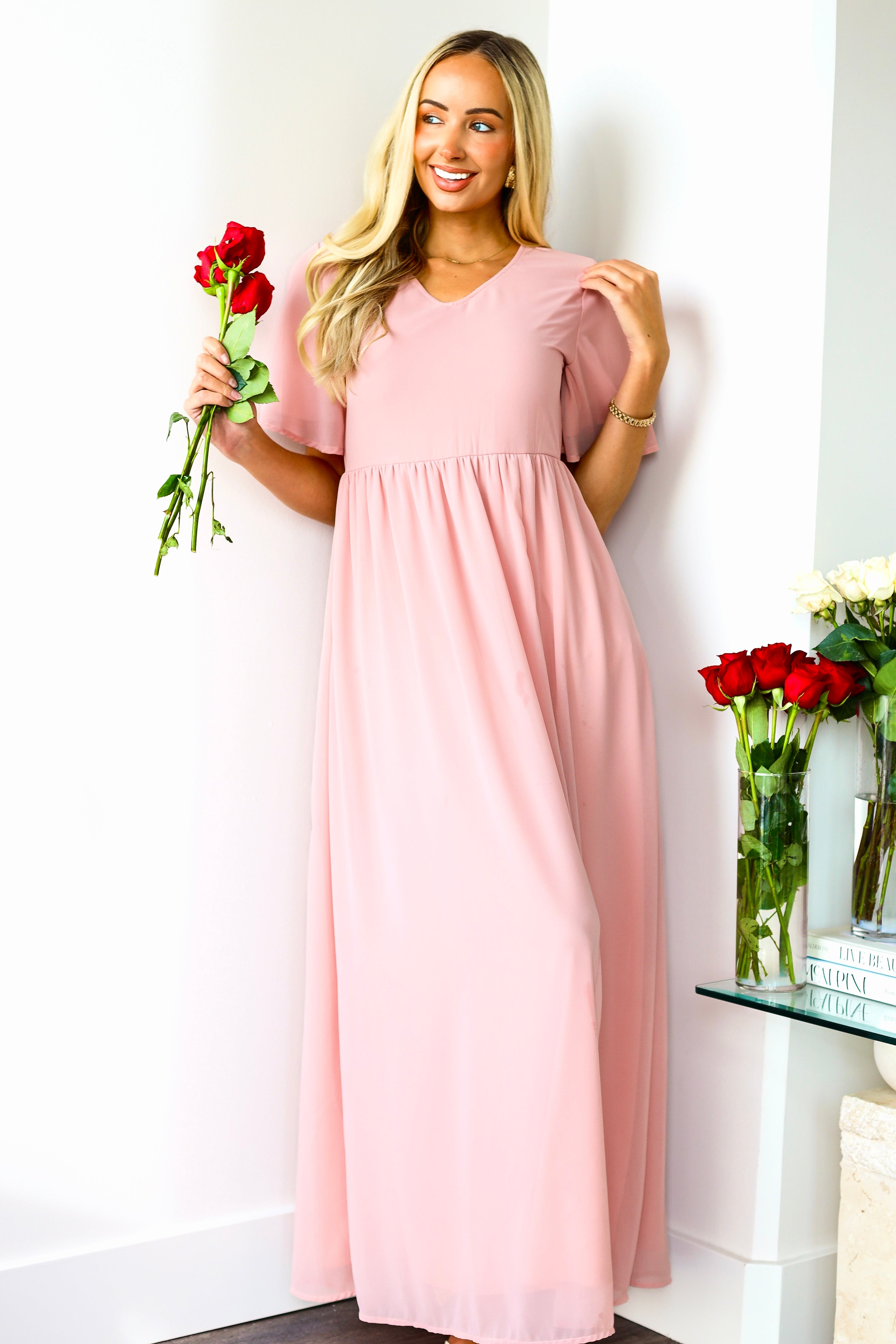 The Linde Modest Chiffon Dress