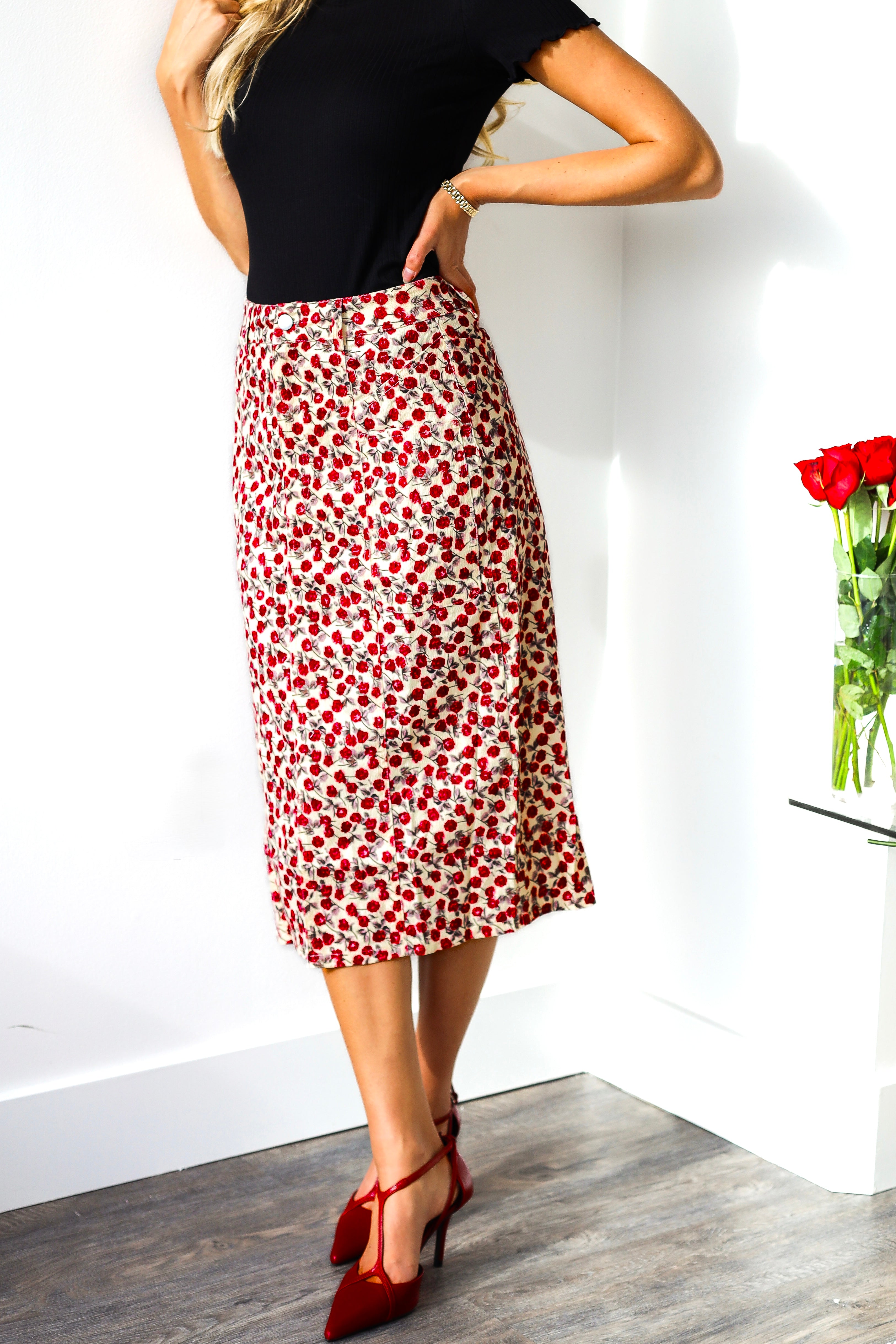 Cheery Love Floral Skirt