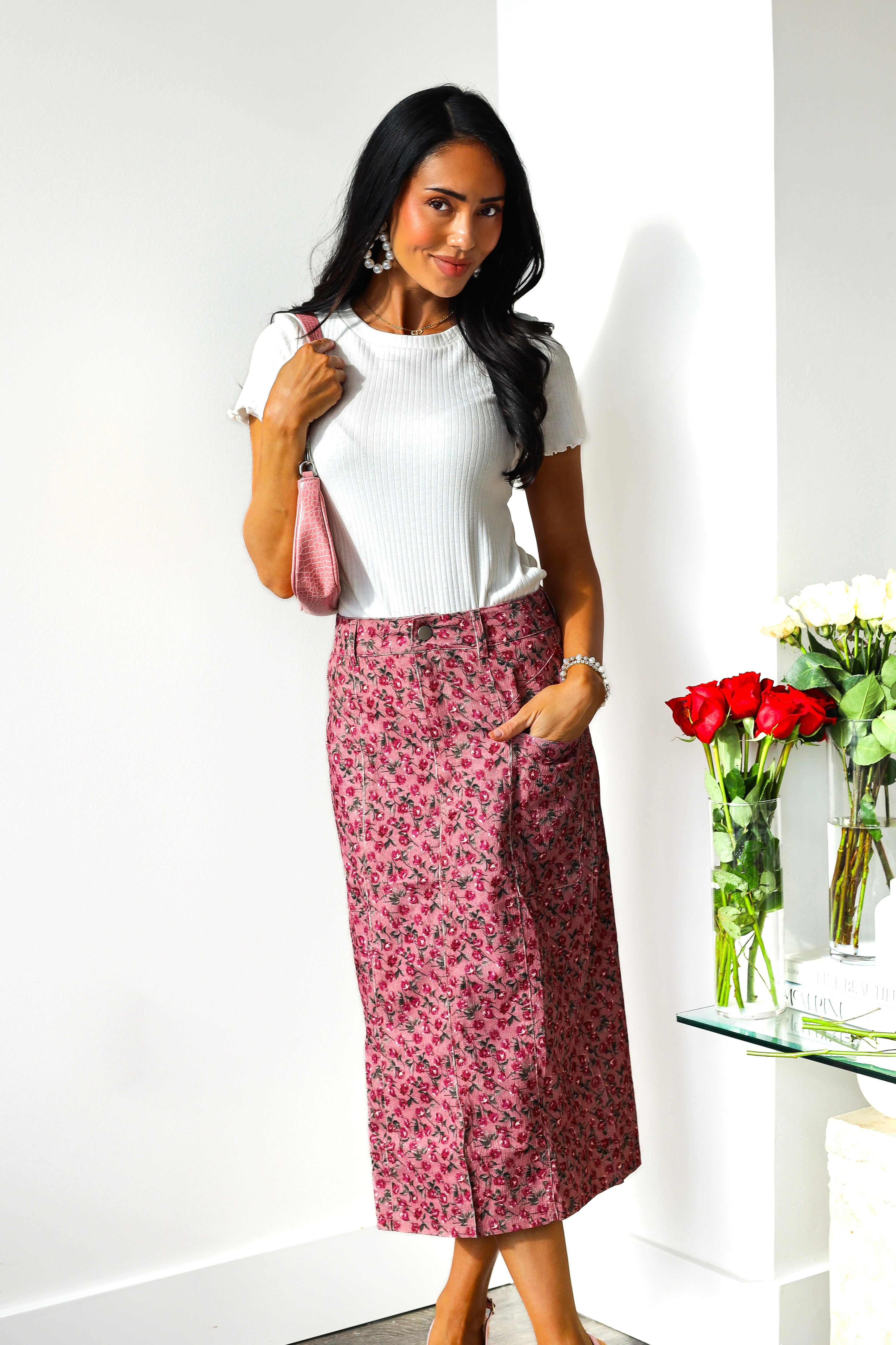 Cheery Love Floral Skirt