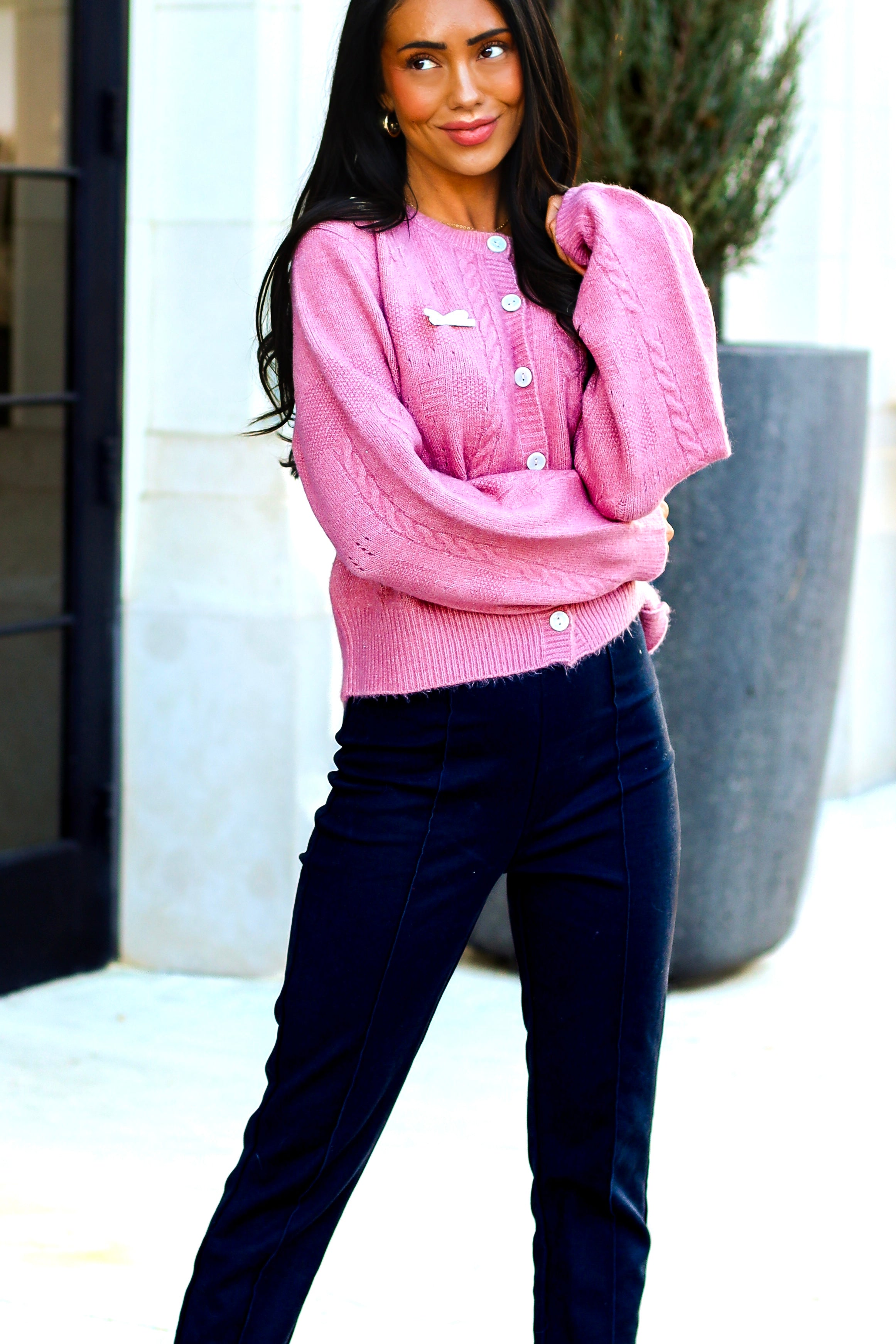 Daring Love Button Front Sweater