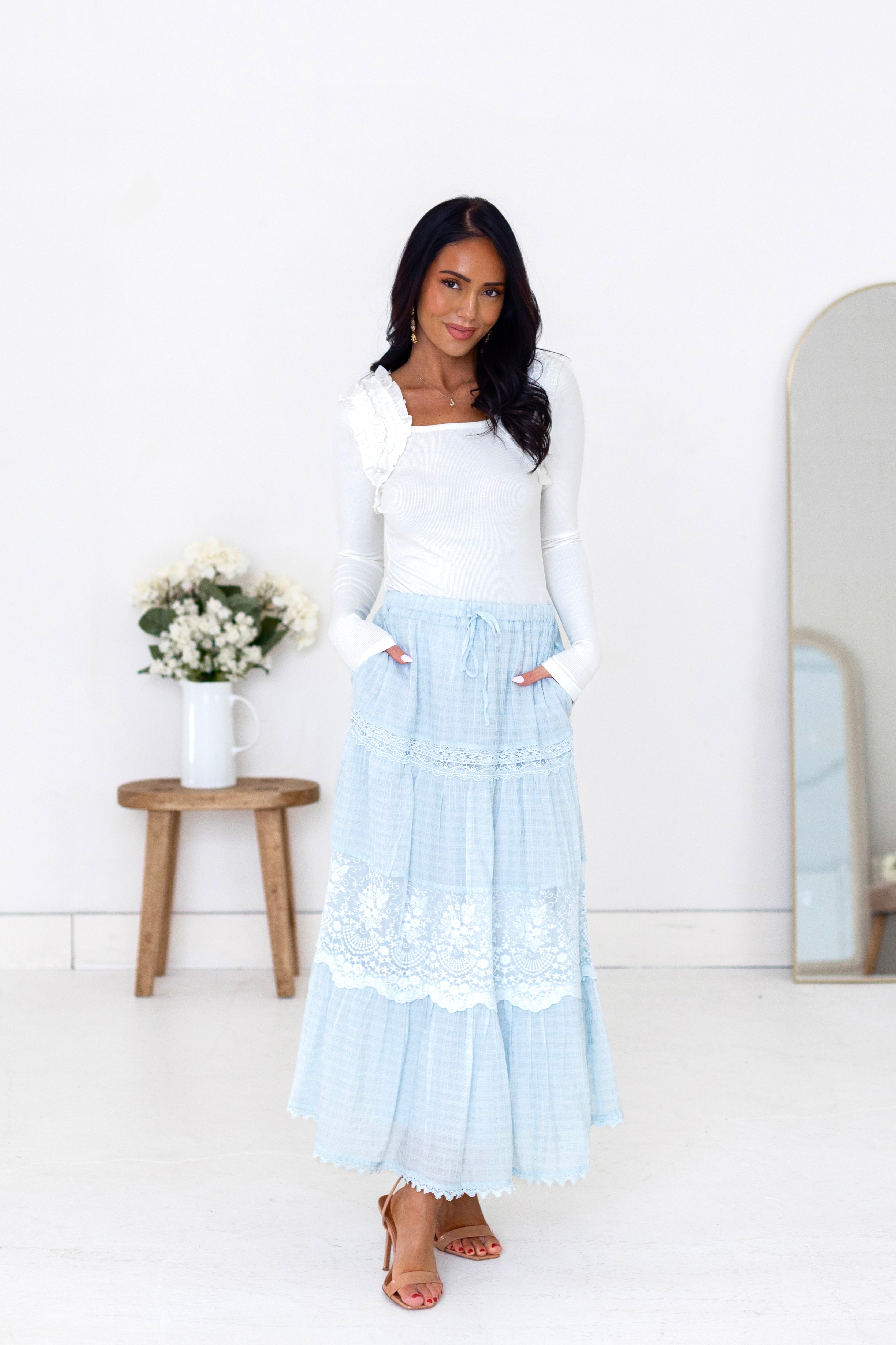 Layered In Lace Maxi Skirt