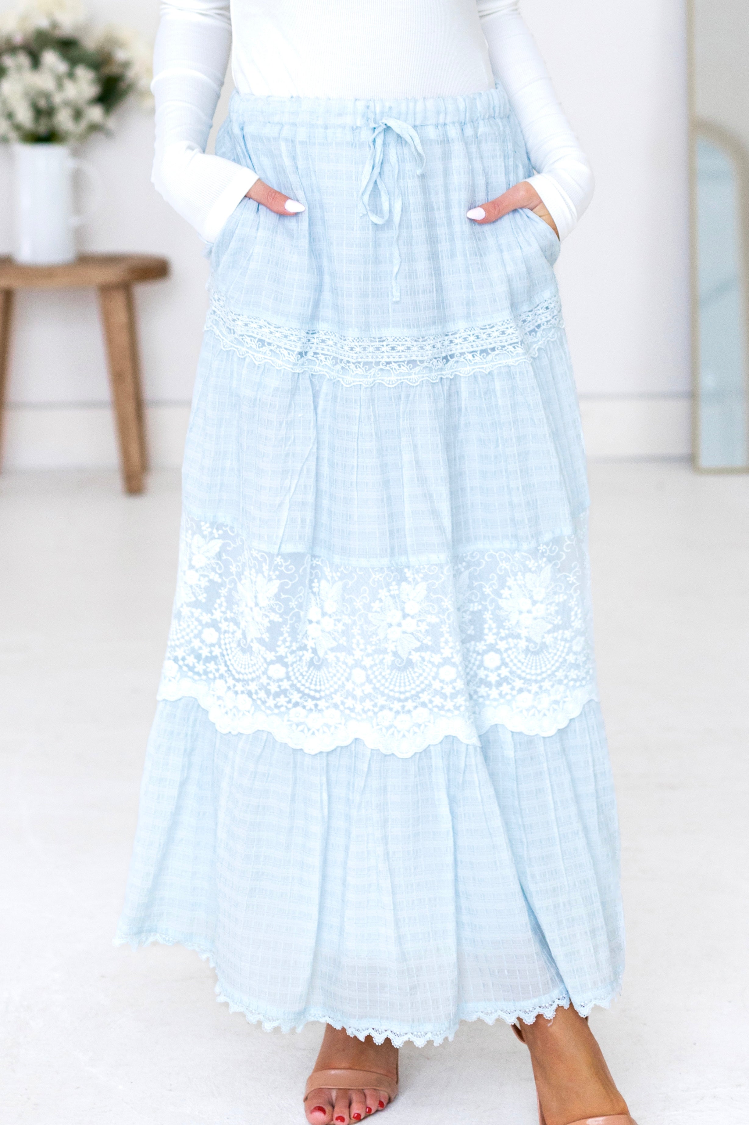 Layered In Lace Maxi Skirt