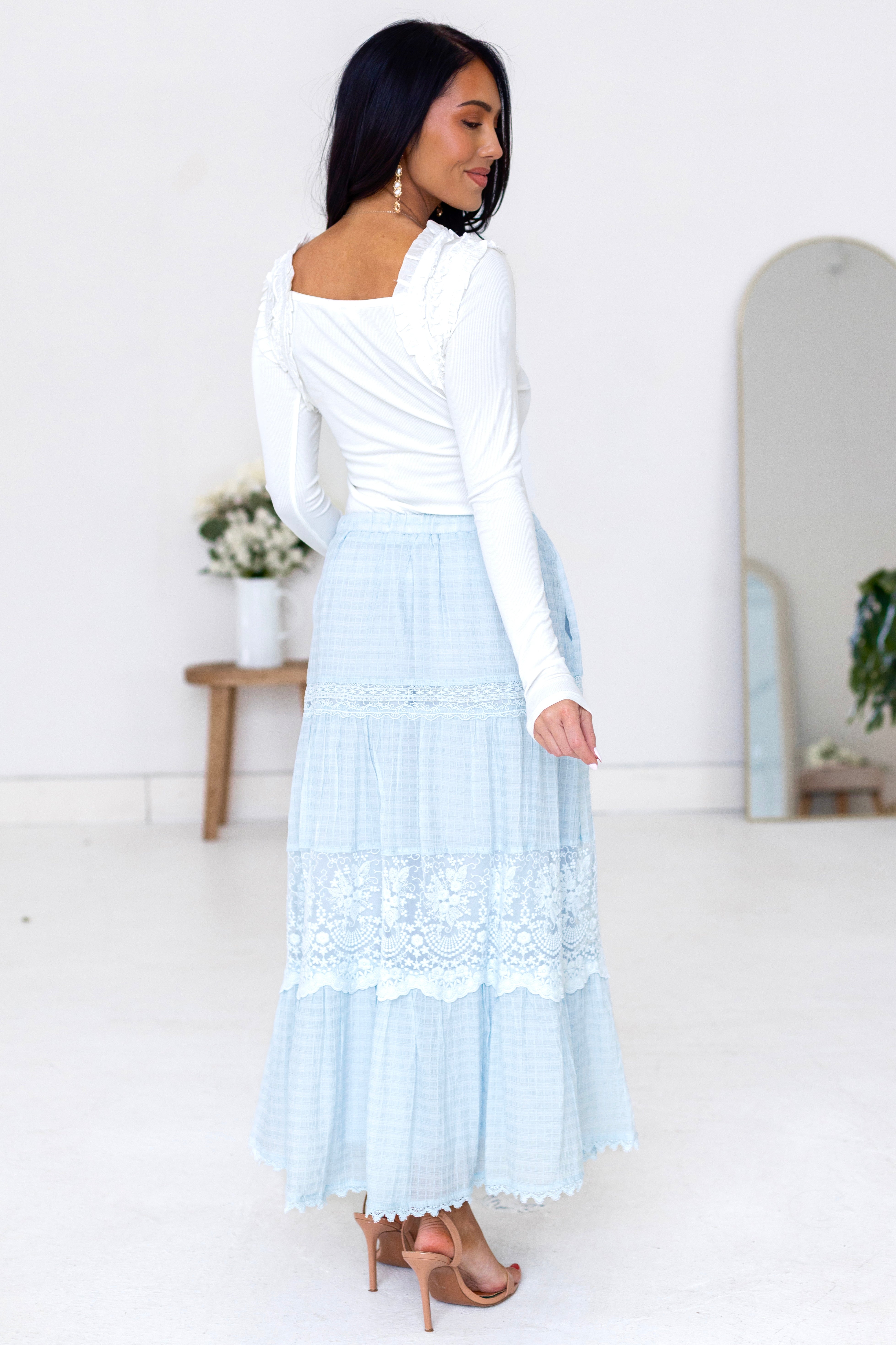 Layered In Lace Maxi Skirt