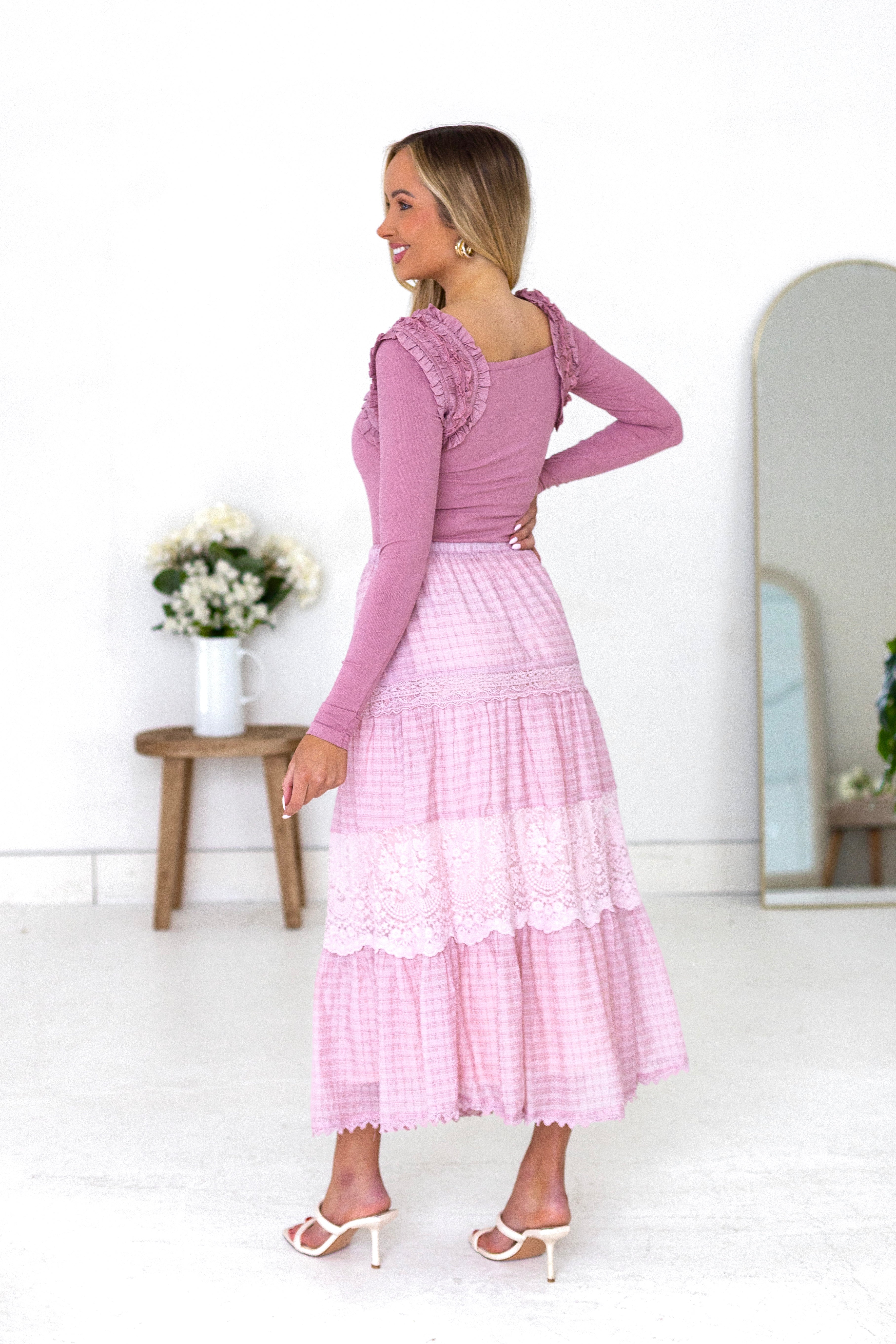 Layered In Lace Maxi Skirt