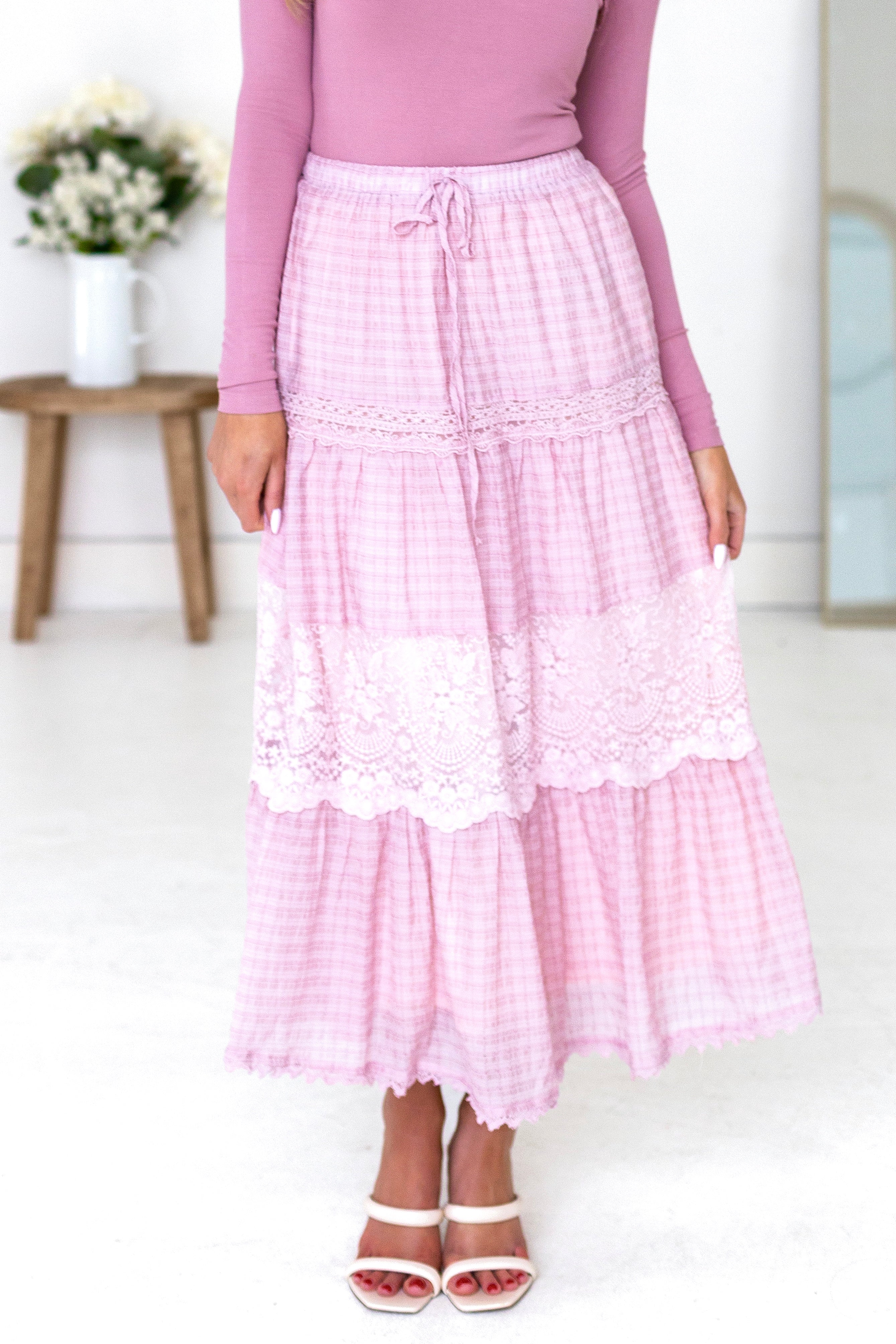 Layered In Lace Maxi Skirt