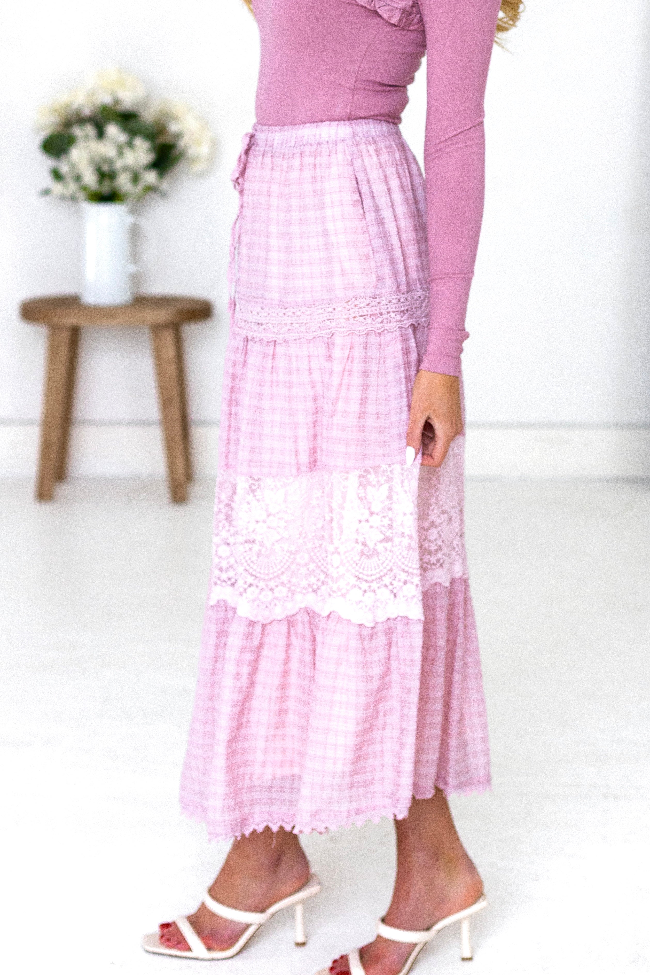 Layered In Lace Maxi Skirt