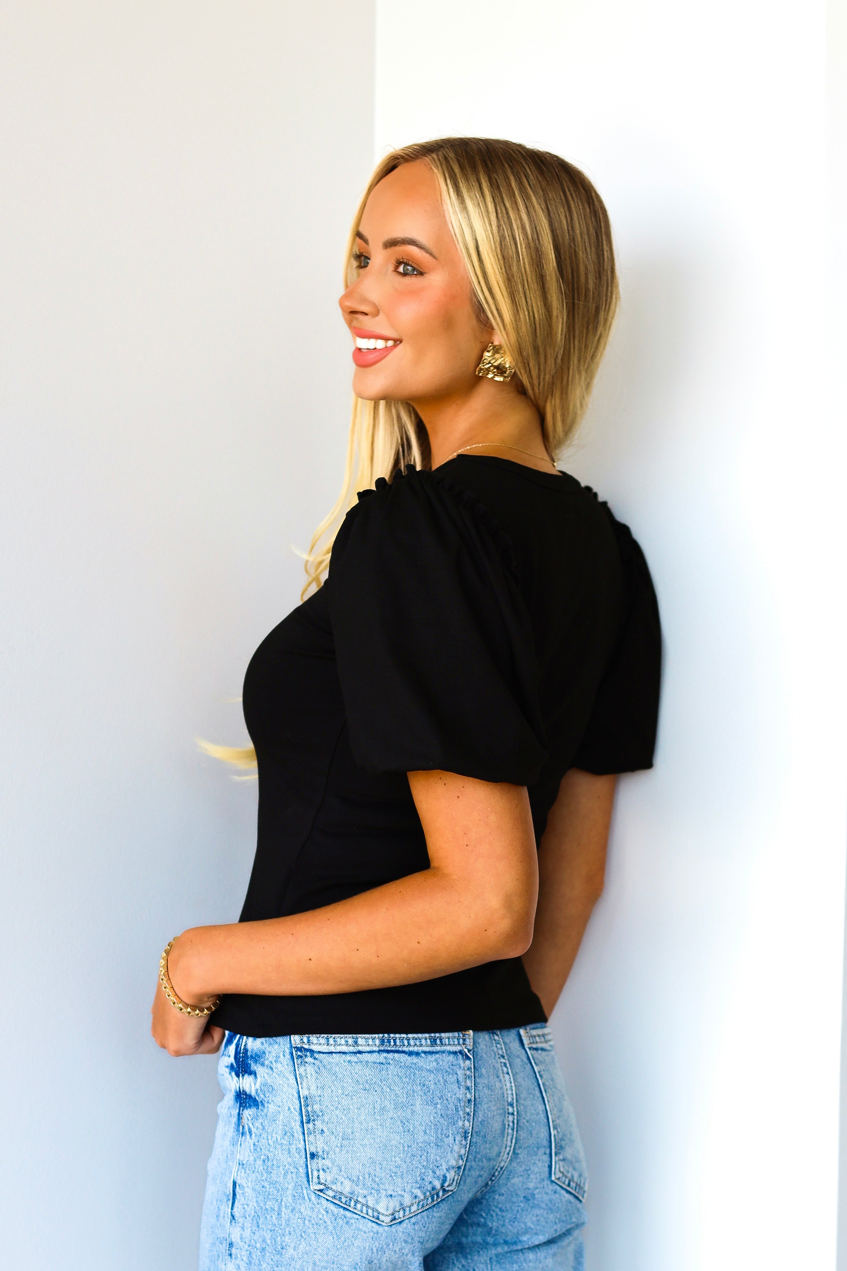 Bubble Sleeve Blouse