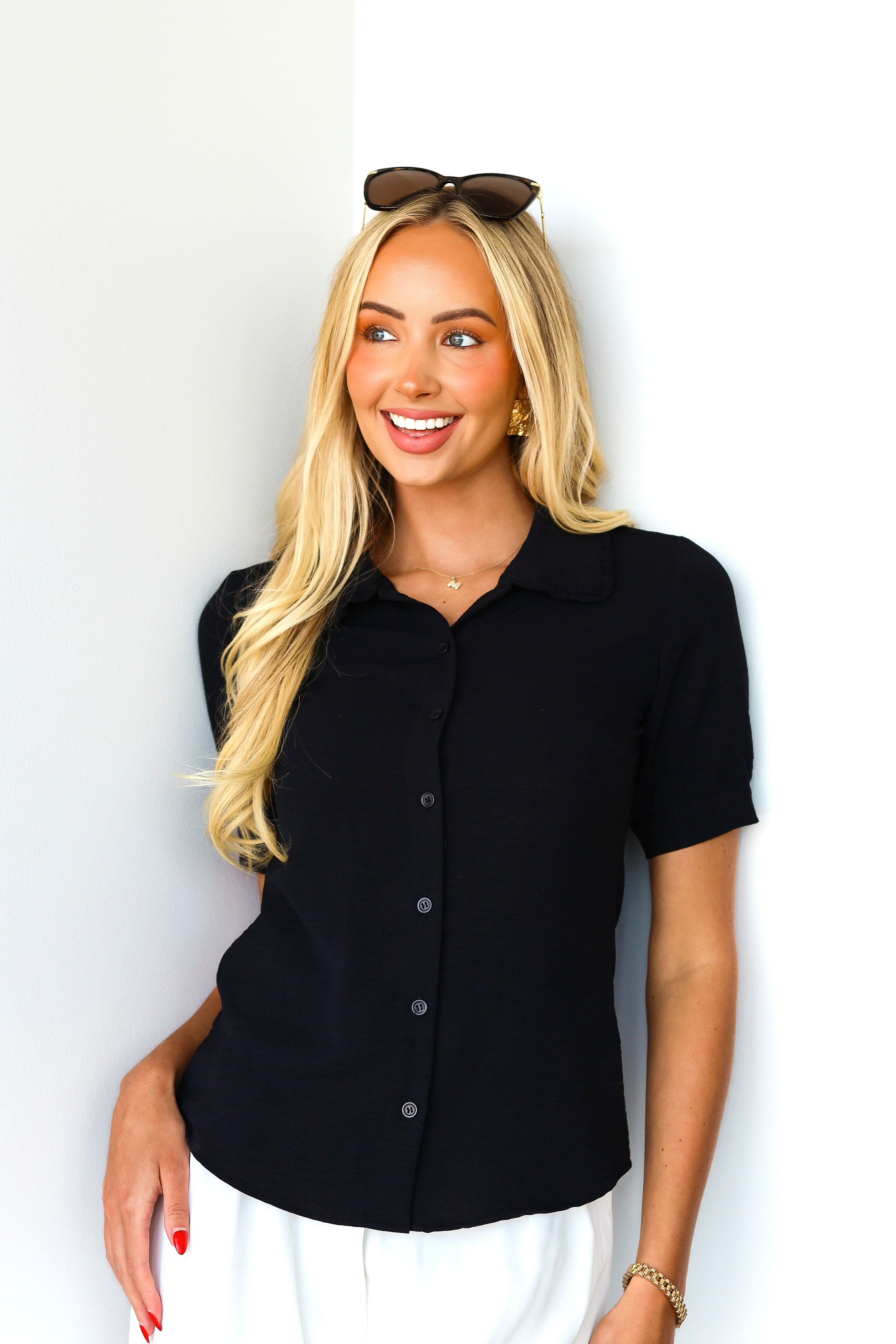 Ruffle Collared Blouse