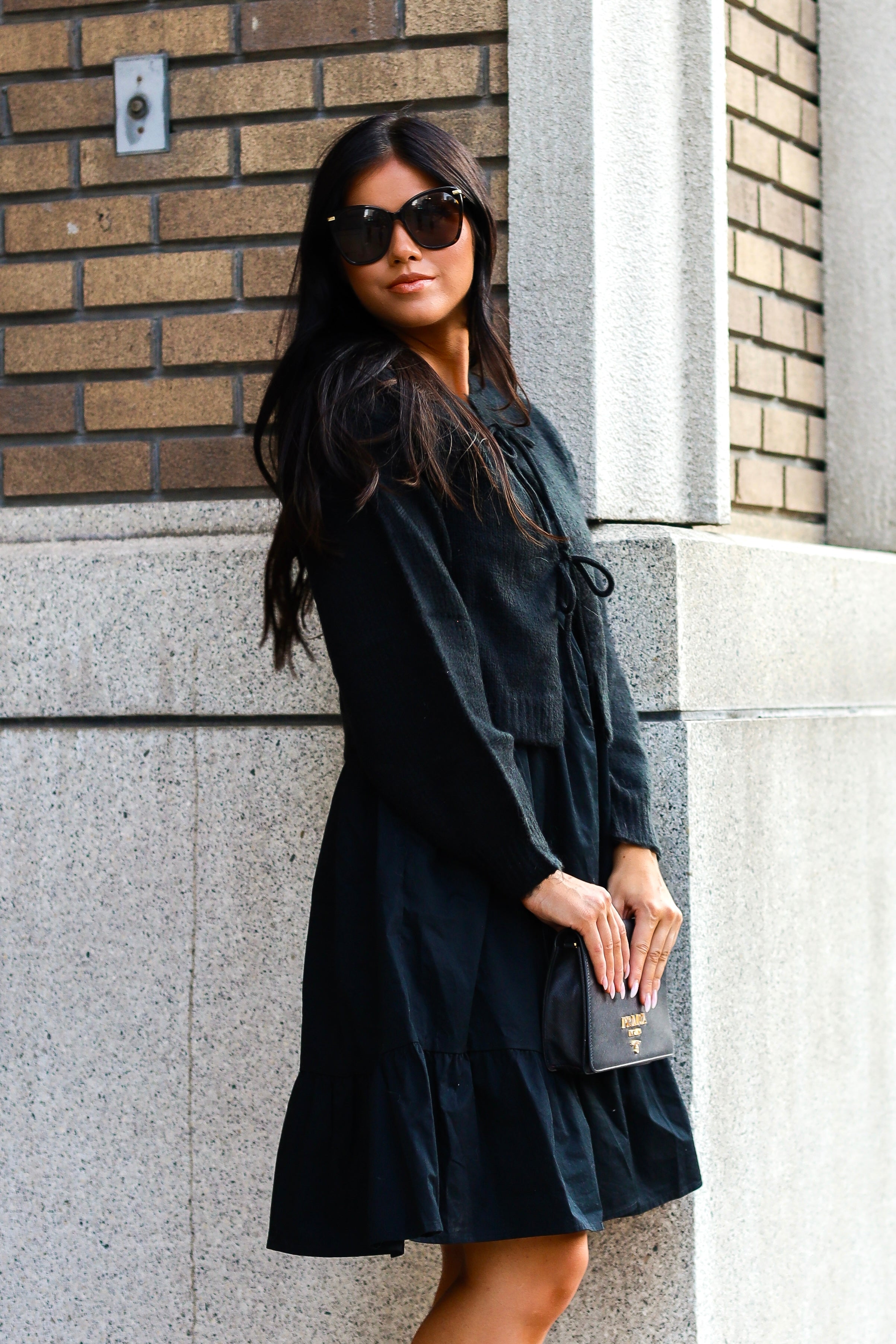 Bow Front Crop Sweater