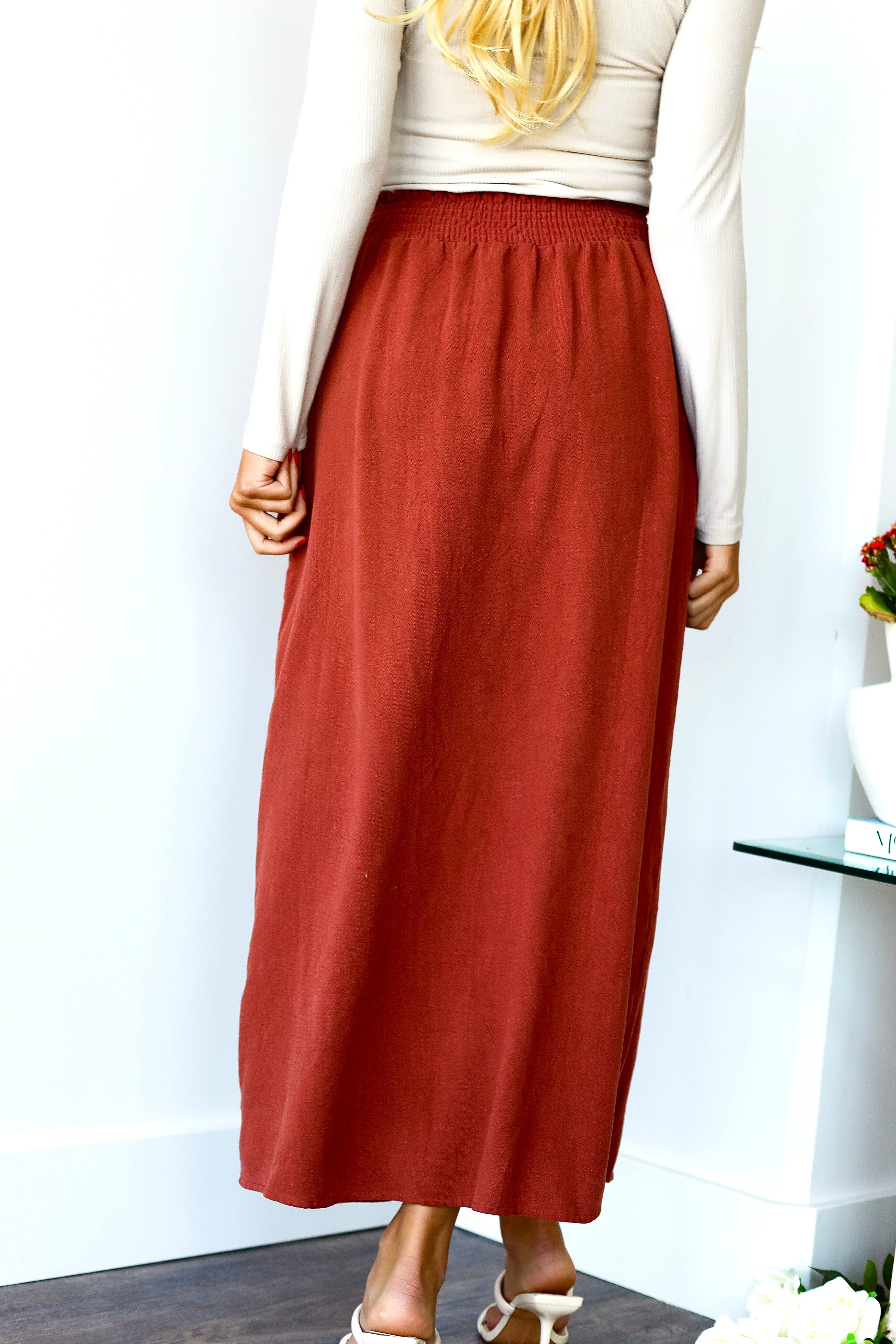 Must Have Button Front Maxi Skirt