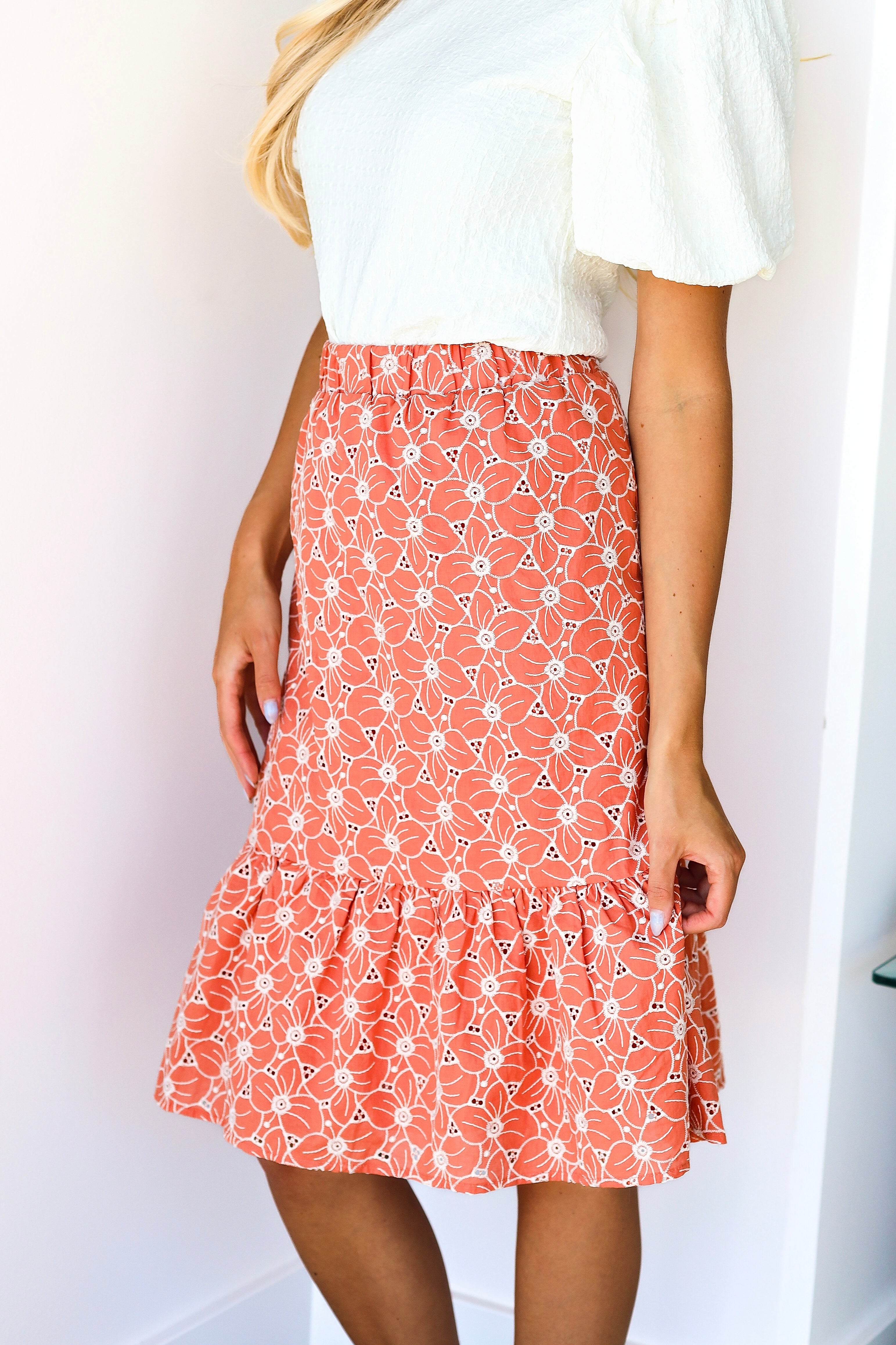 Embroidered Organza Skirt