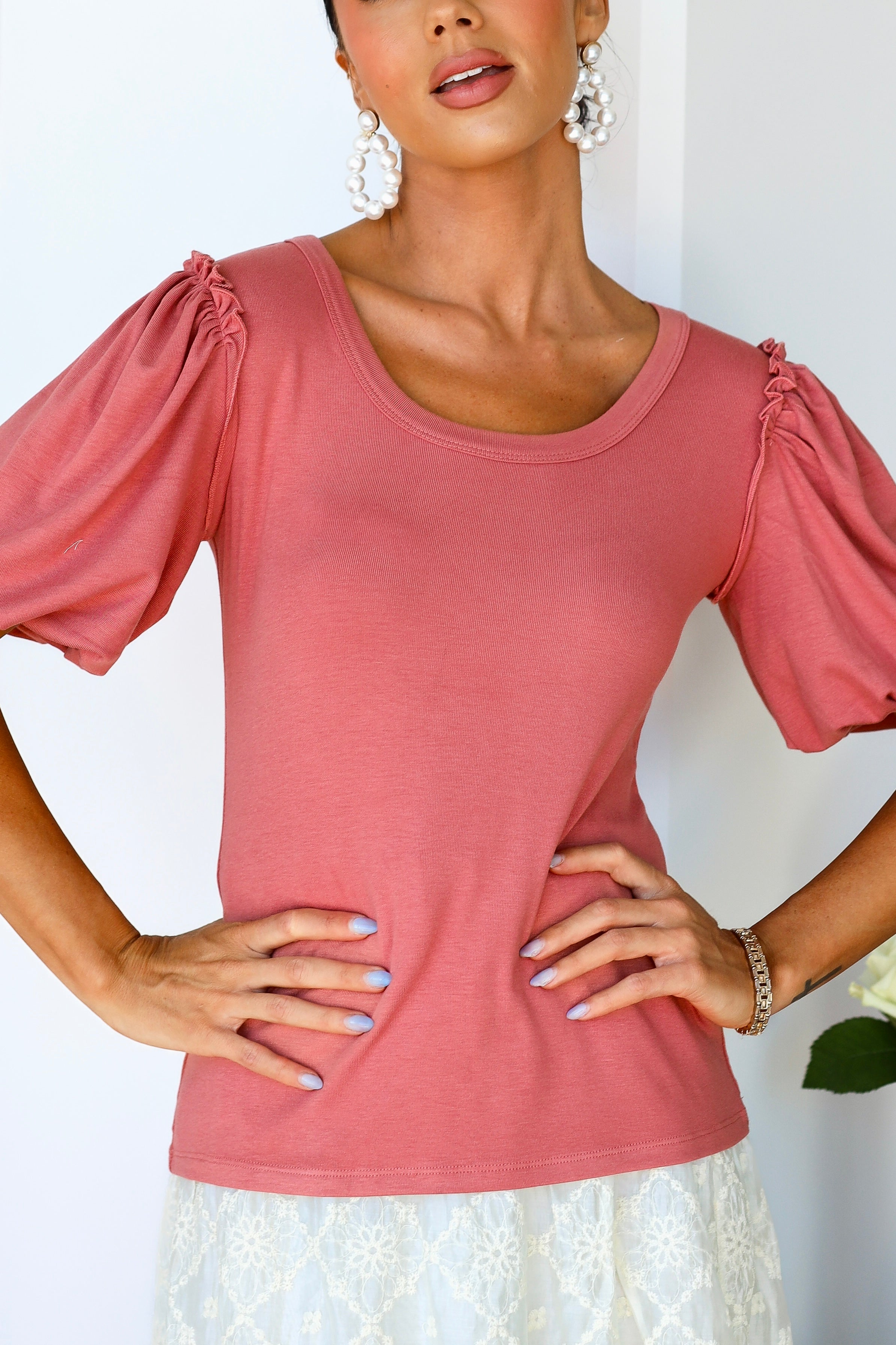 Bubble Sleeve Blouse