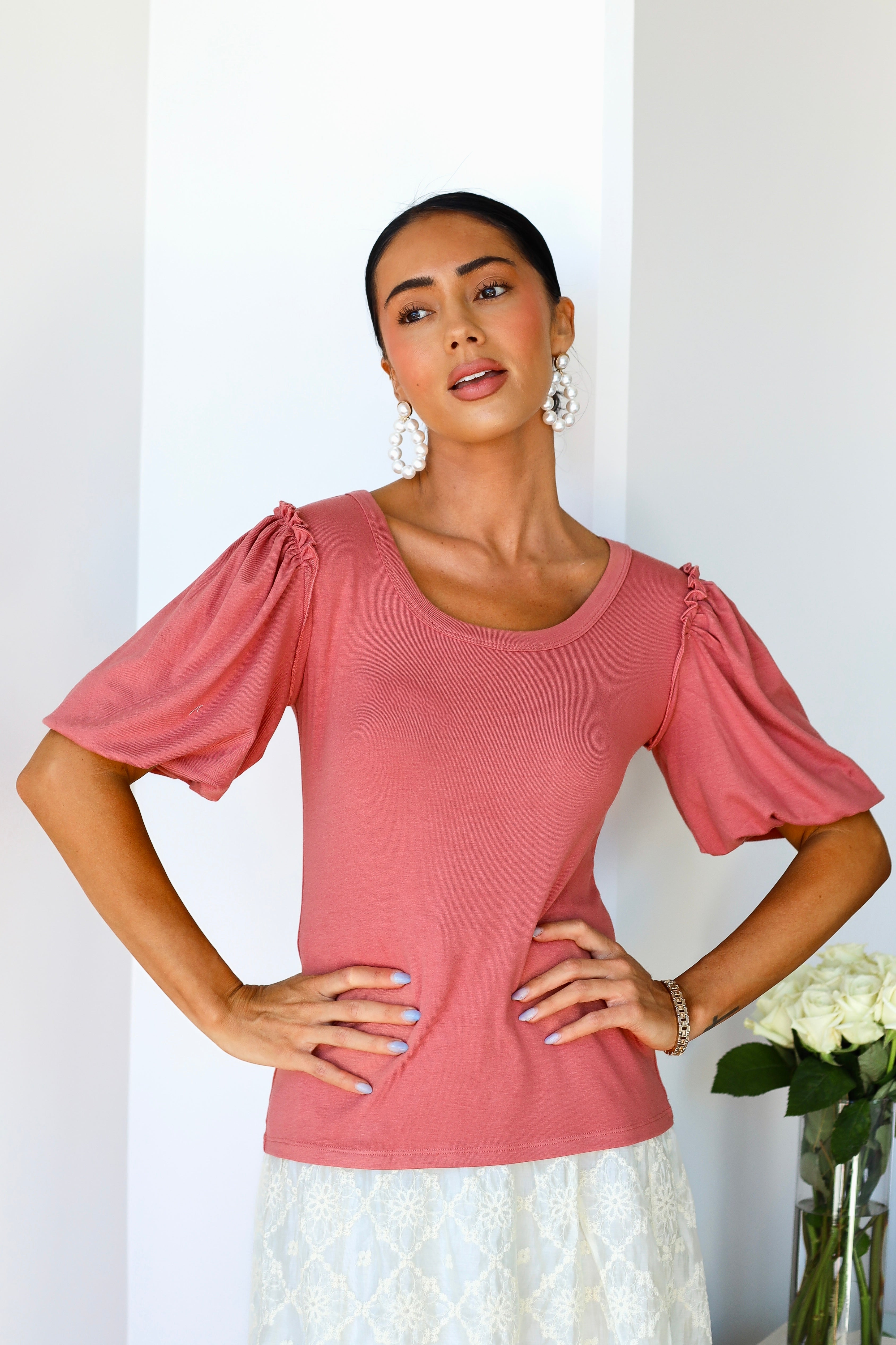 Bubble Sleeve Blouse