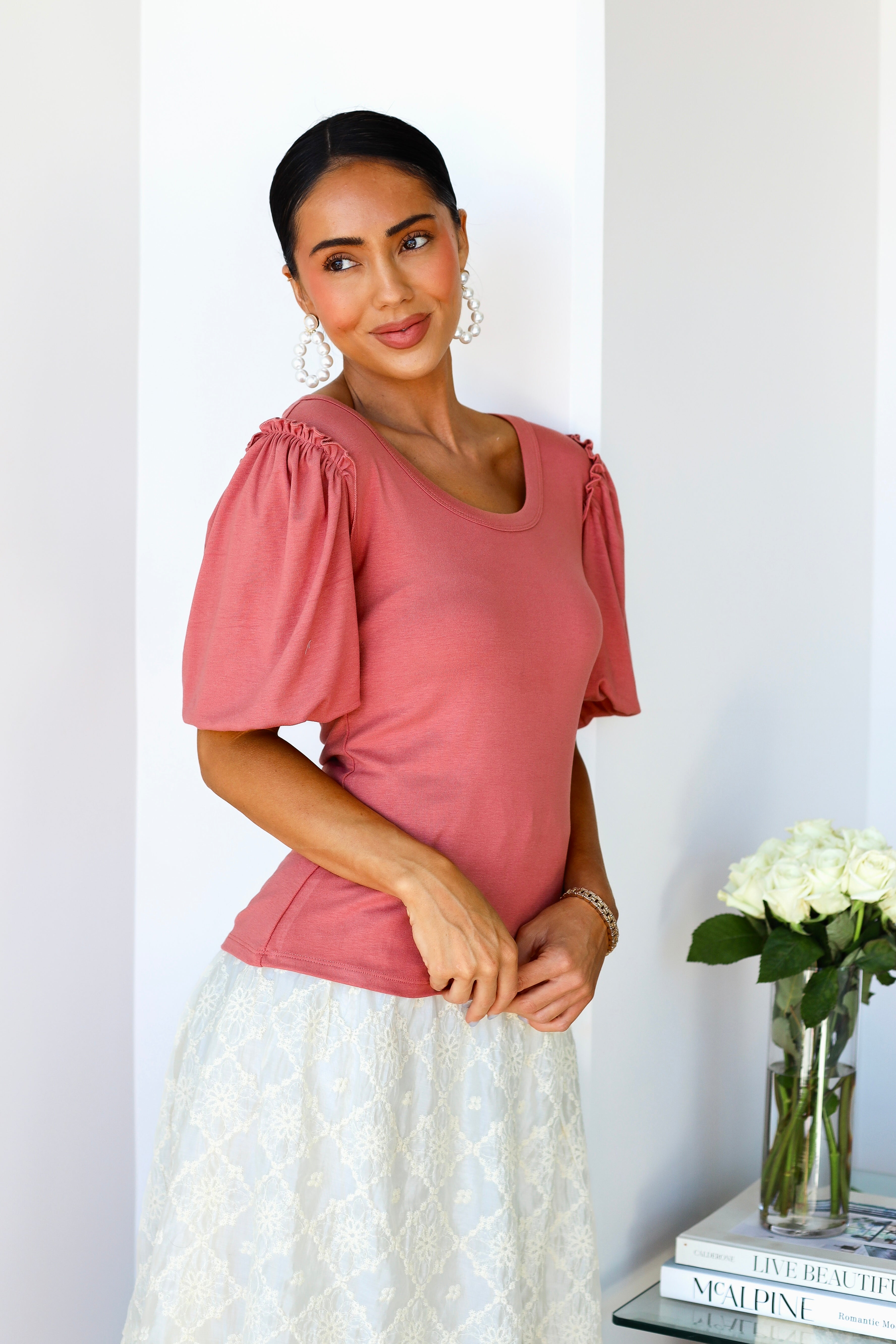 Bubble Sleeve Blouse