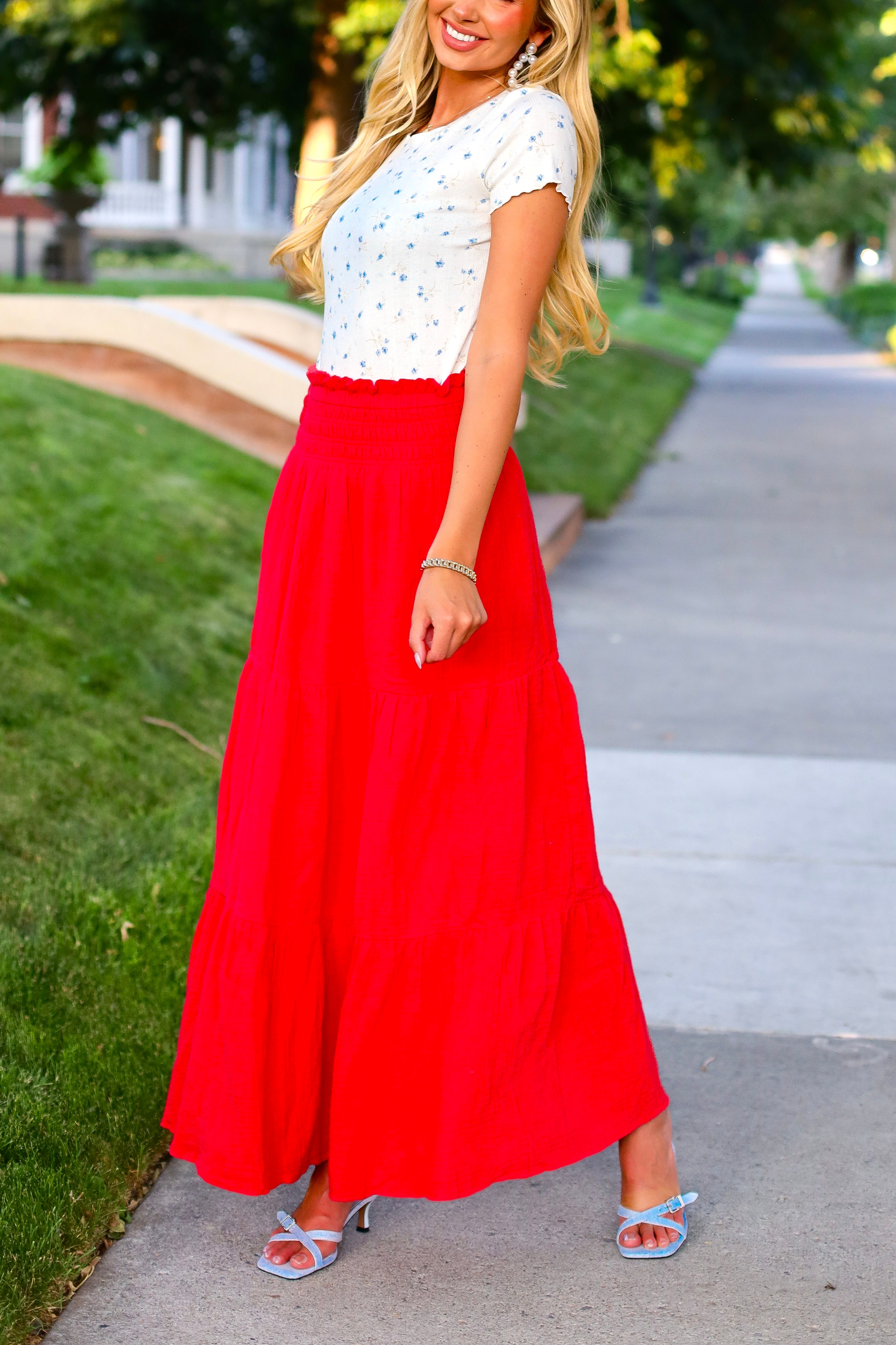 Met My Match Gauze Maxi Skirt