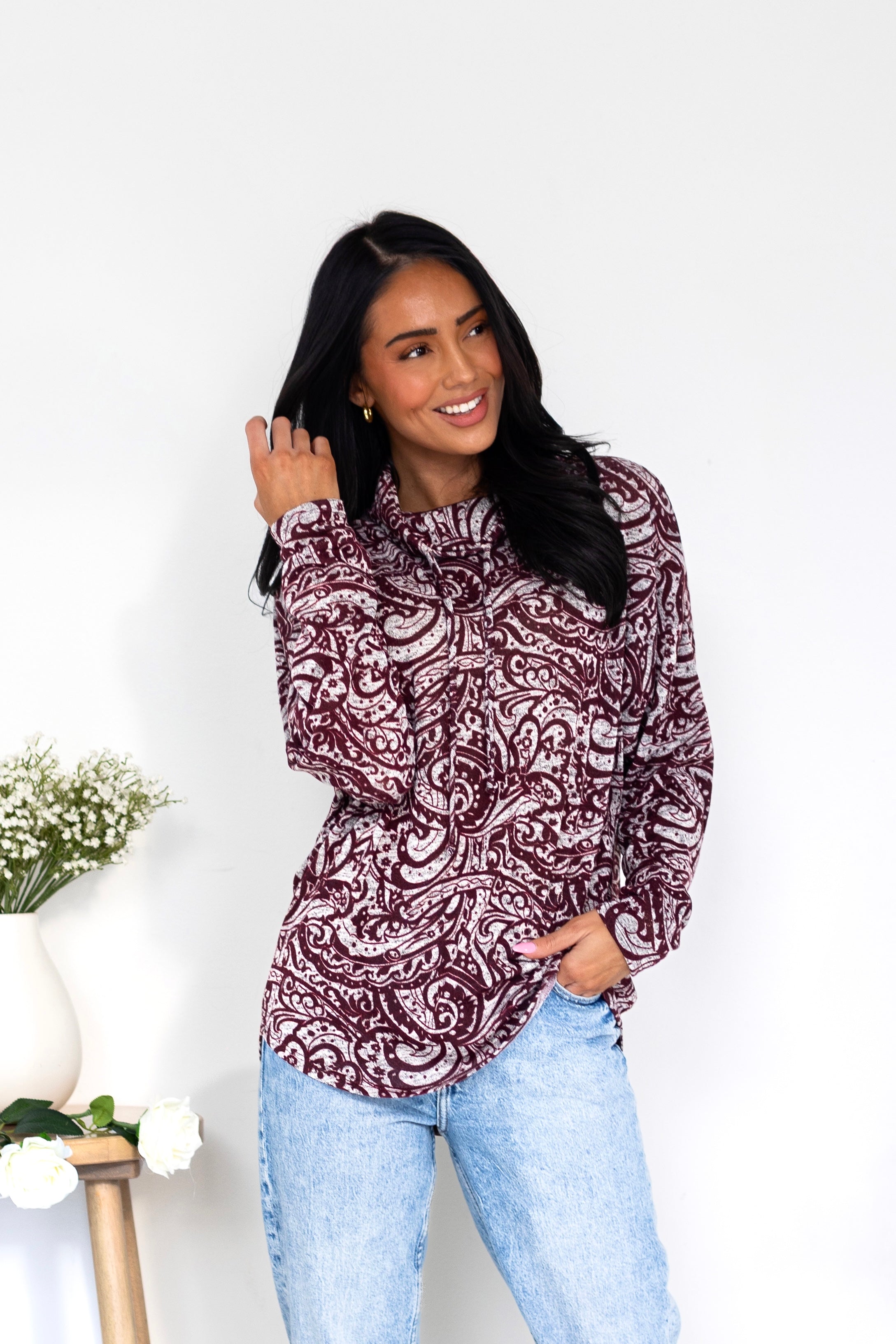 Making Matches Cowl Neck Top