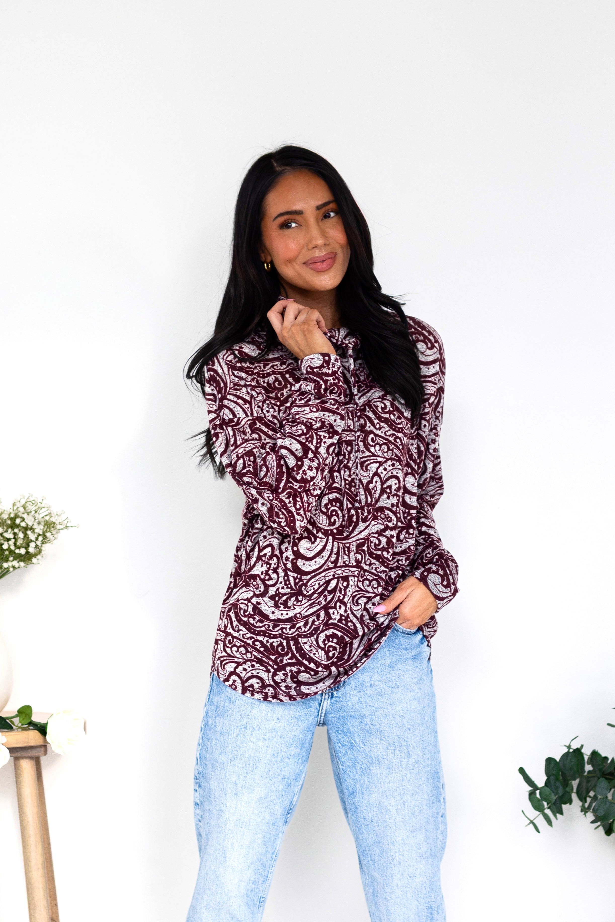 Making Matches Cowl Neck Top