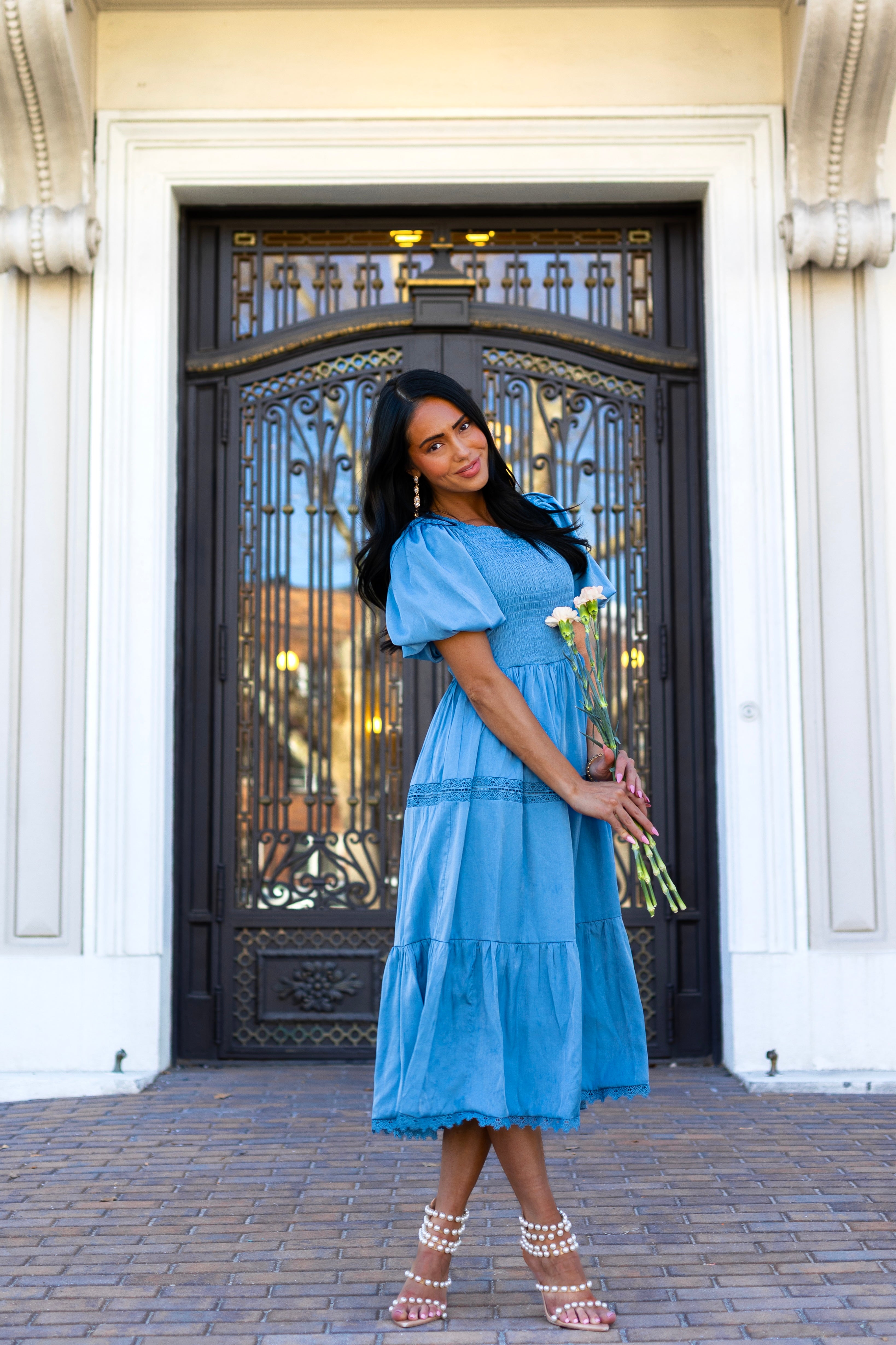 The Britley Modest Floral Dress