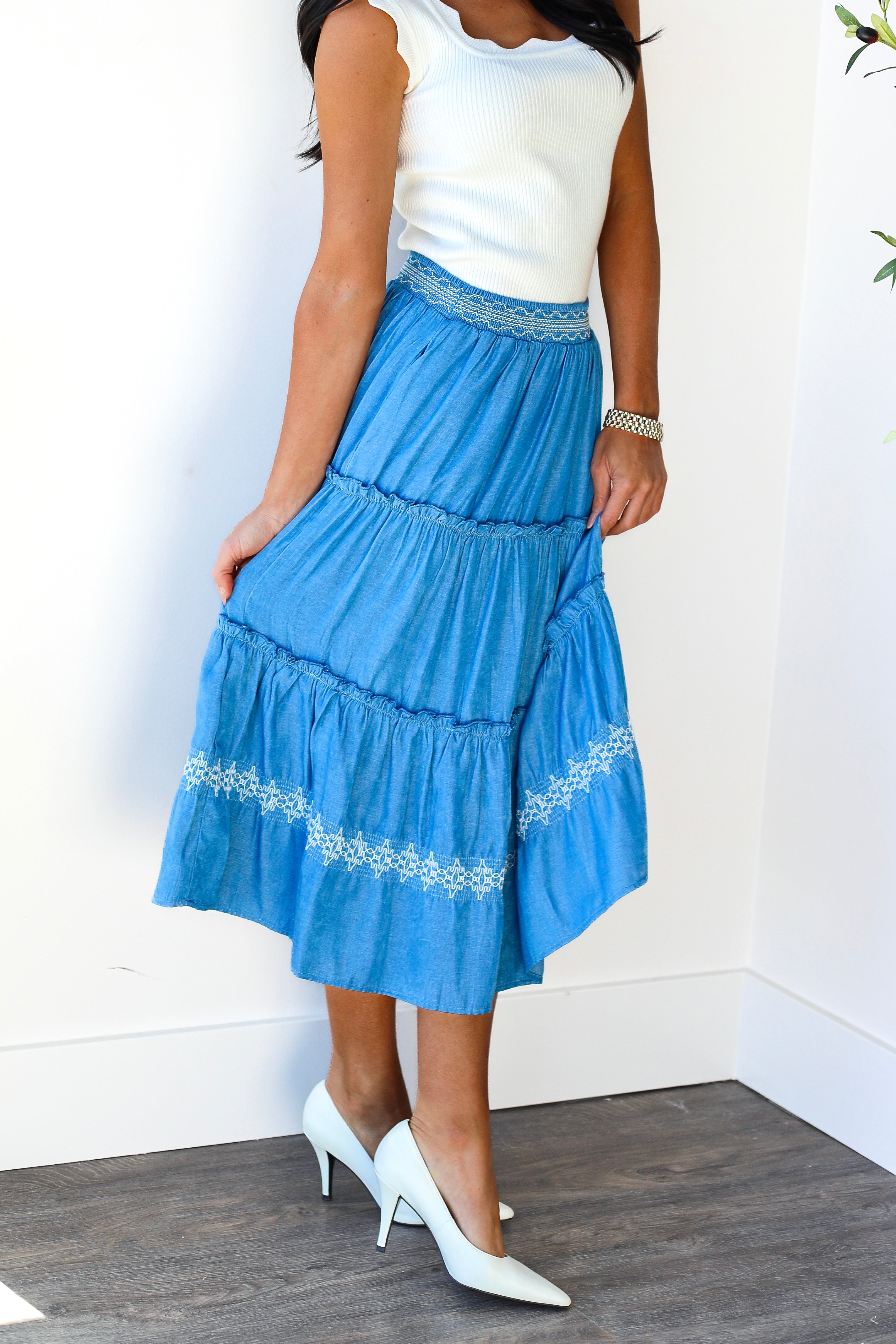 Warm State Of Mind Embroidered Skirt