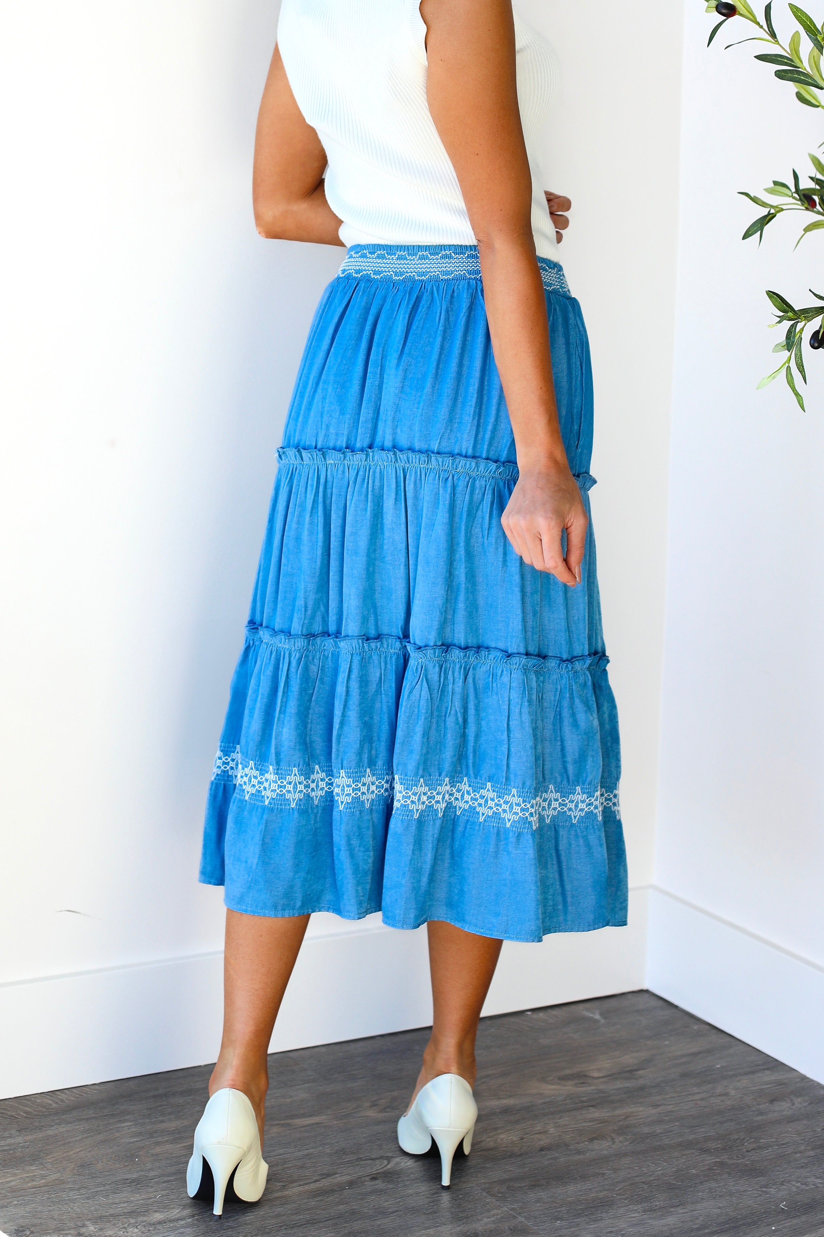 Warm State Of Mind Embroidered Skirt