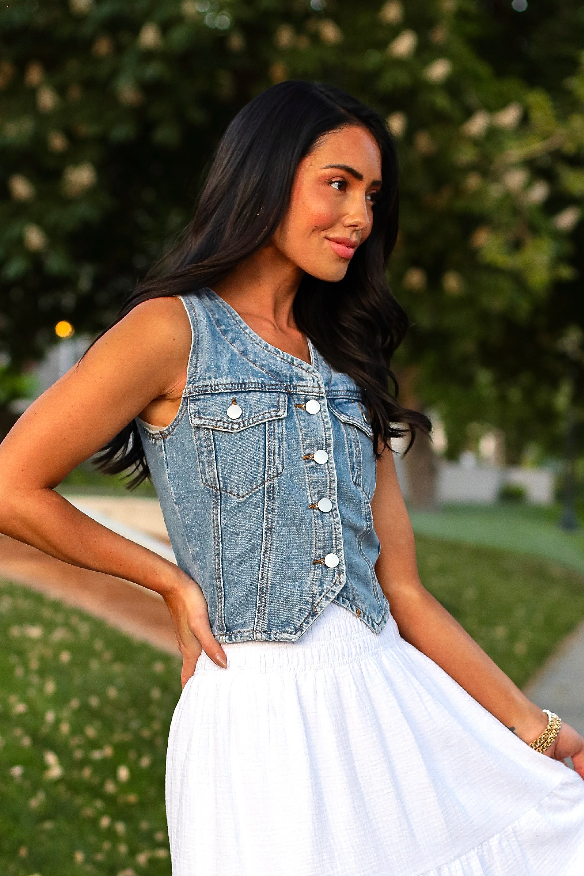 Feeling Breezy Denim Vest
