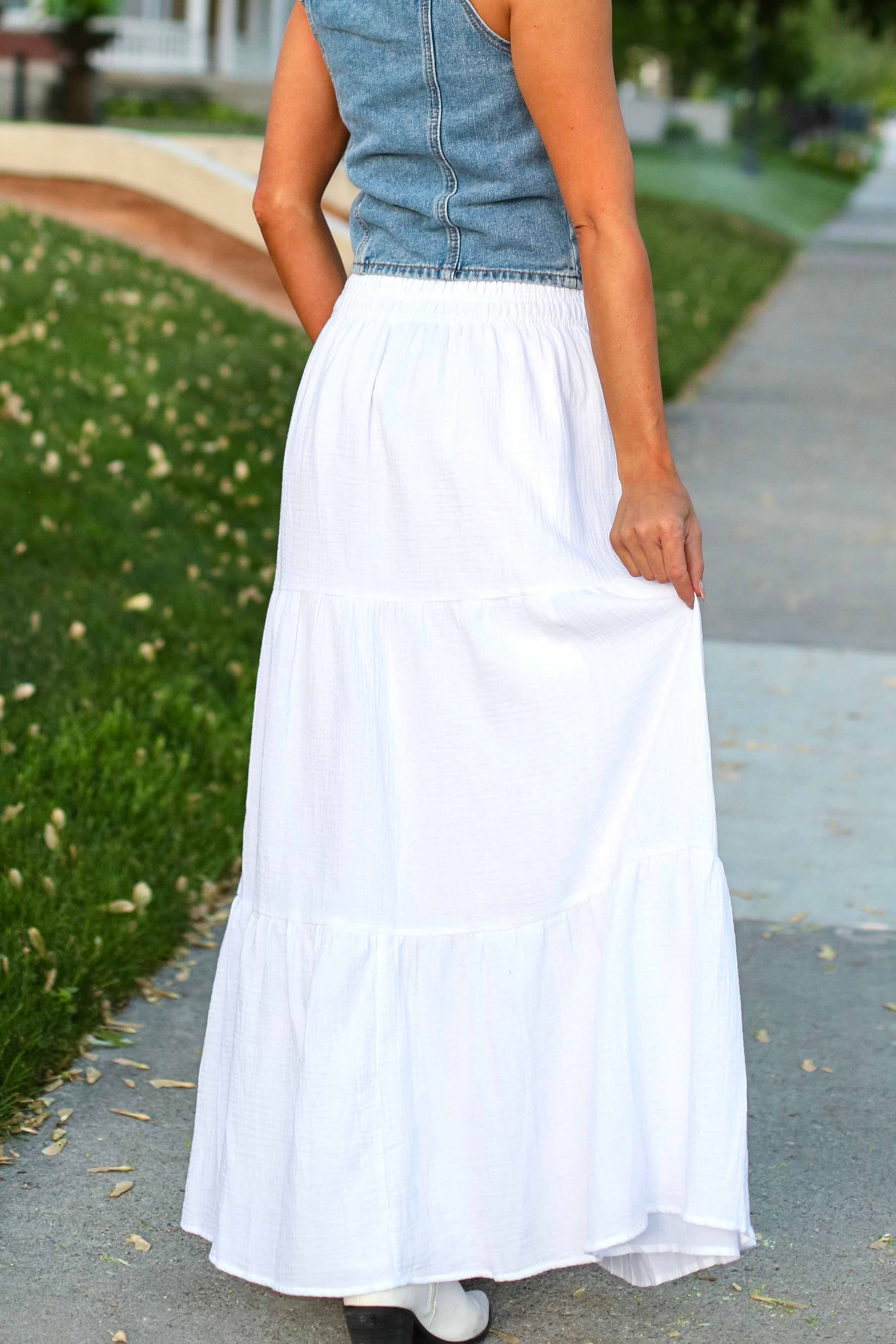 Met My Match Gauze Maxi Skirt