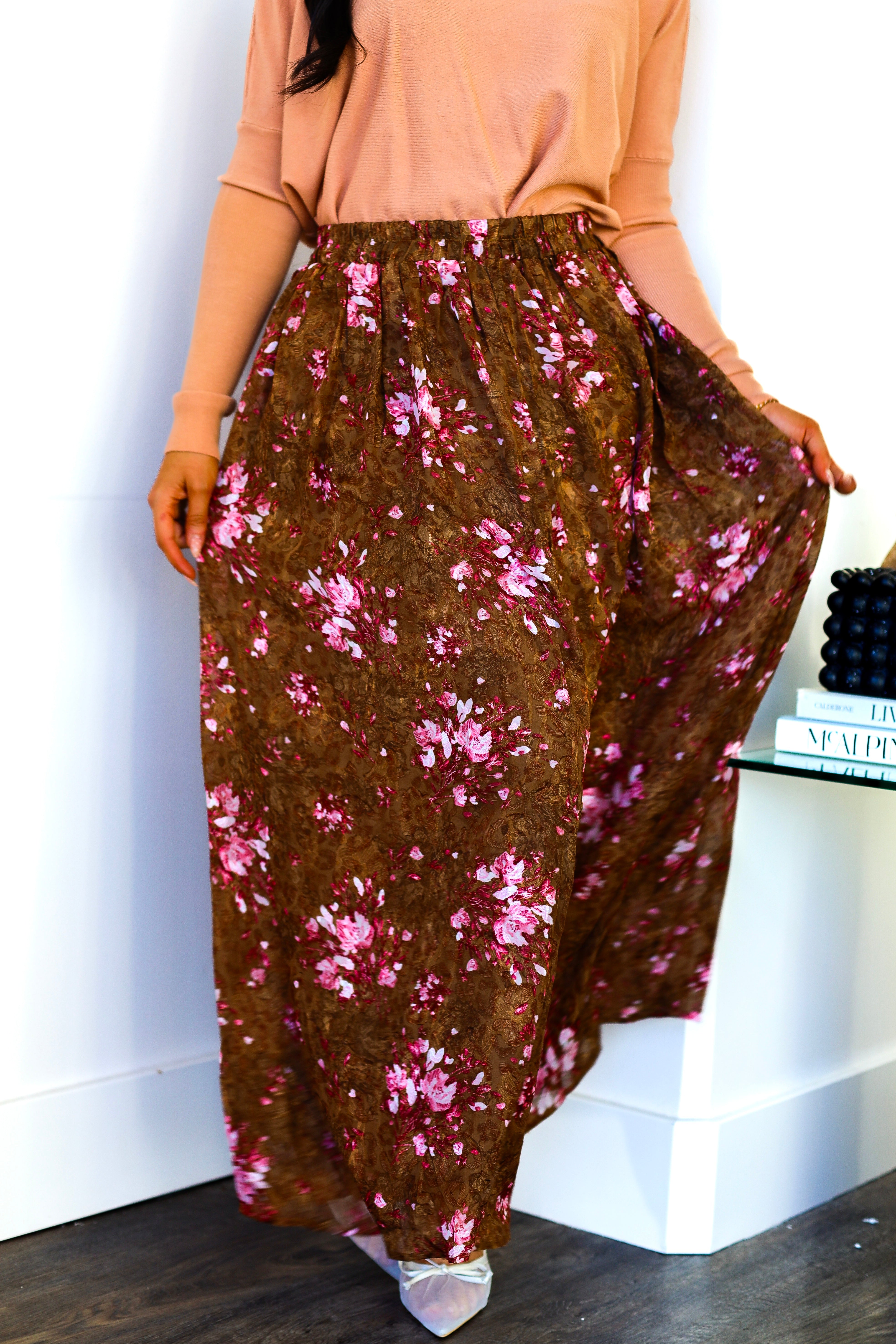 Beauty Jacquard Chiffon Skirt