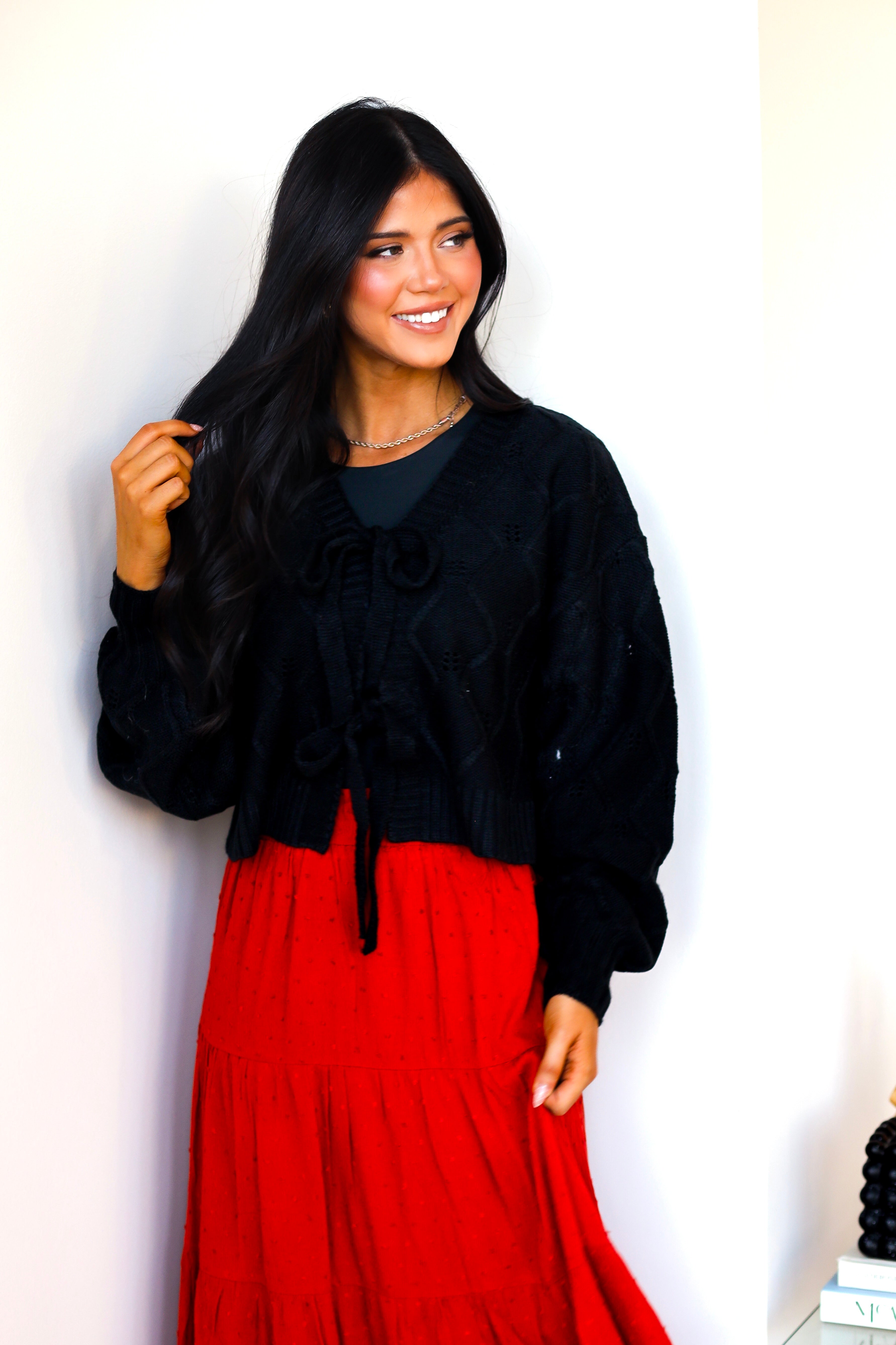 Lasting Love Tie Front Cardigan