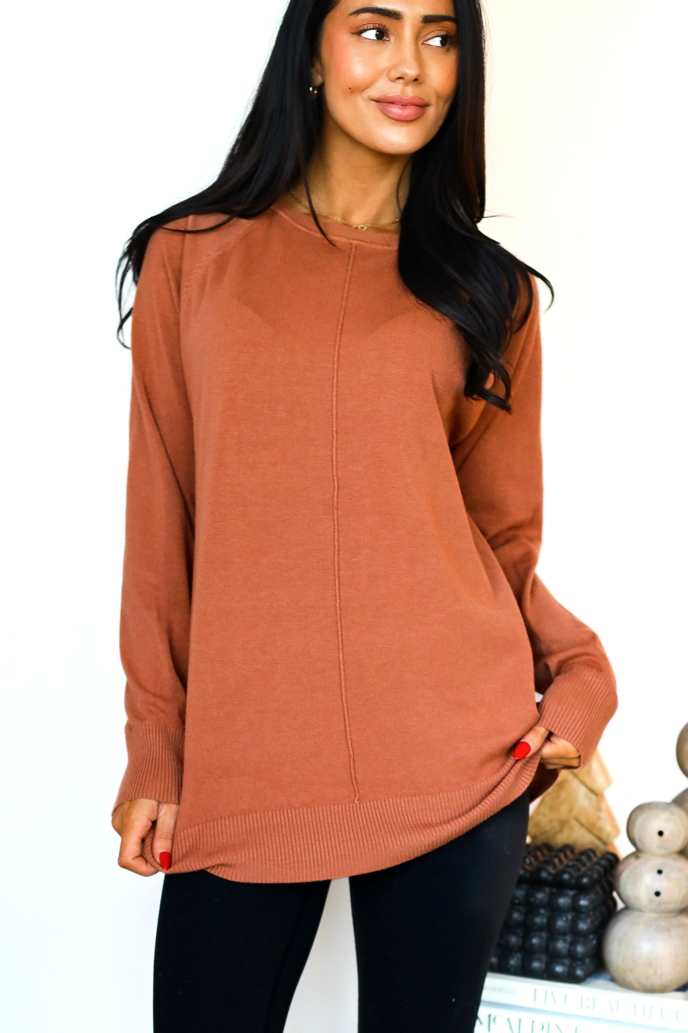 Soft Touch Seam Front Sweater