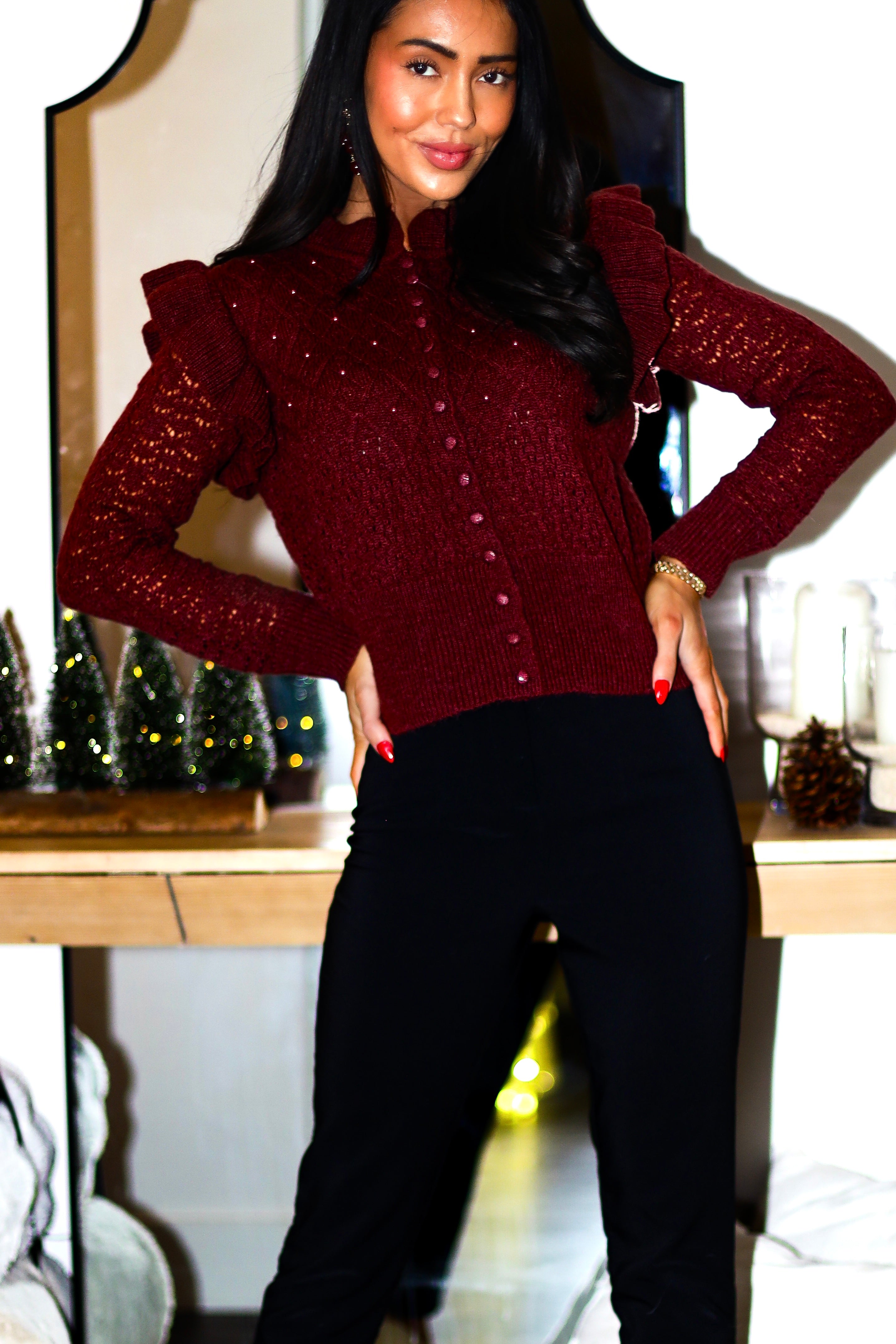 Here For The Frills Crochet Cardigan