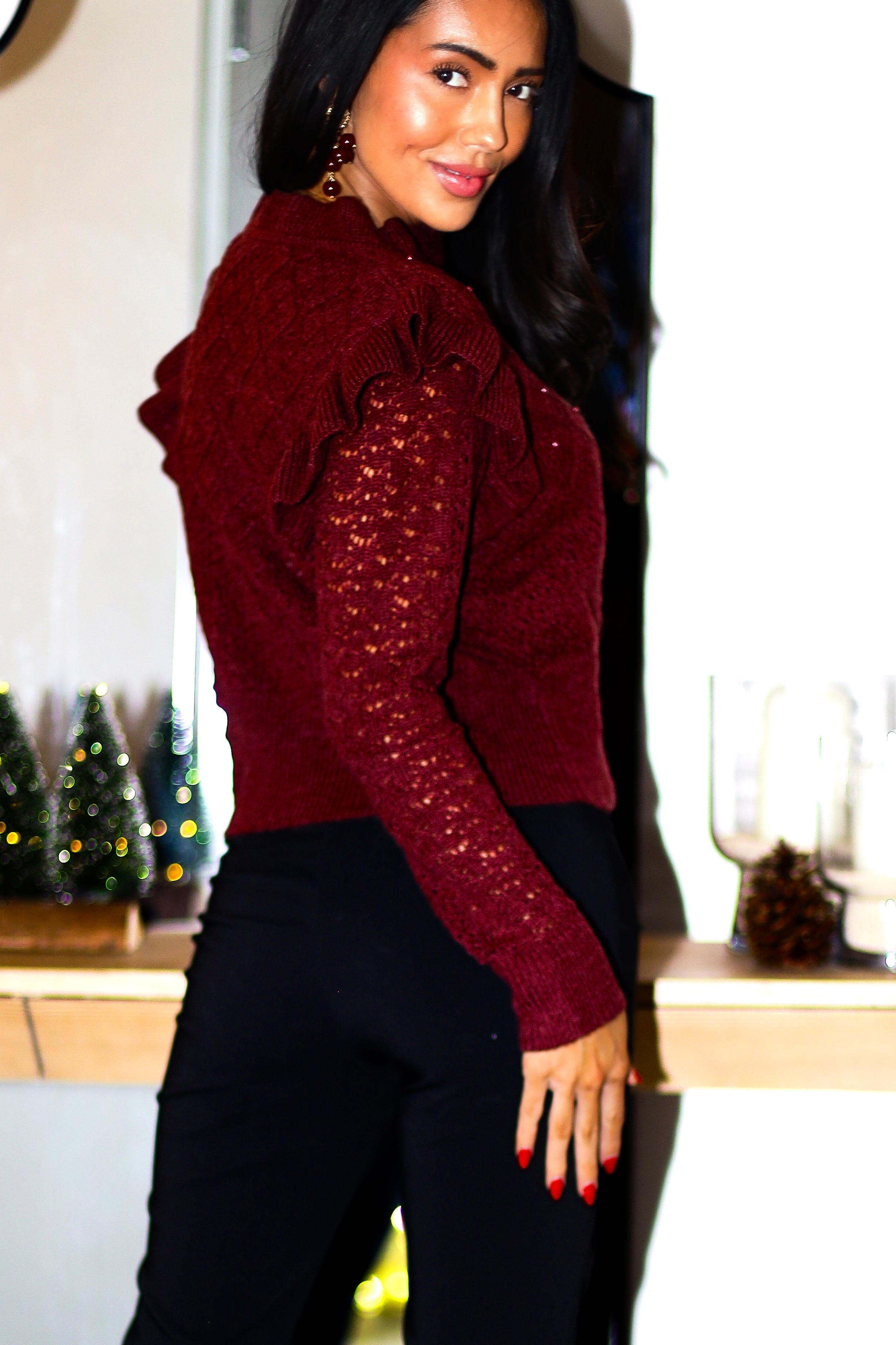 Here For The Frills Crochet Cardigan