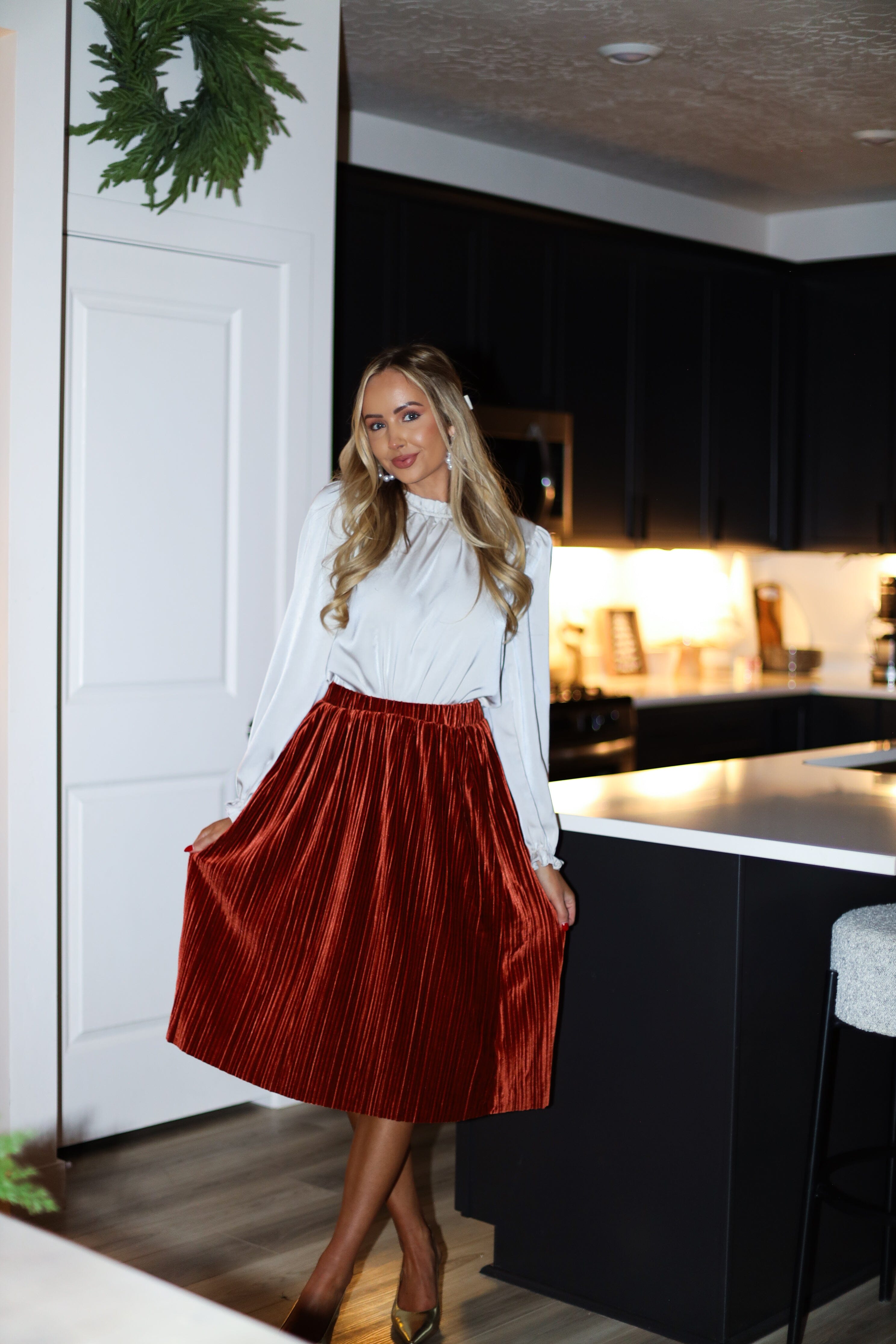 The Rich & Velvety Modest Velvet Skirt