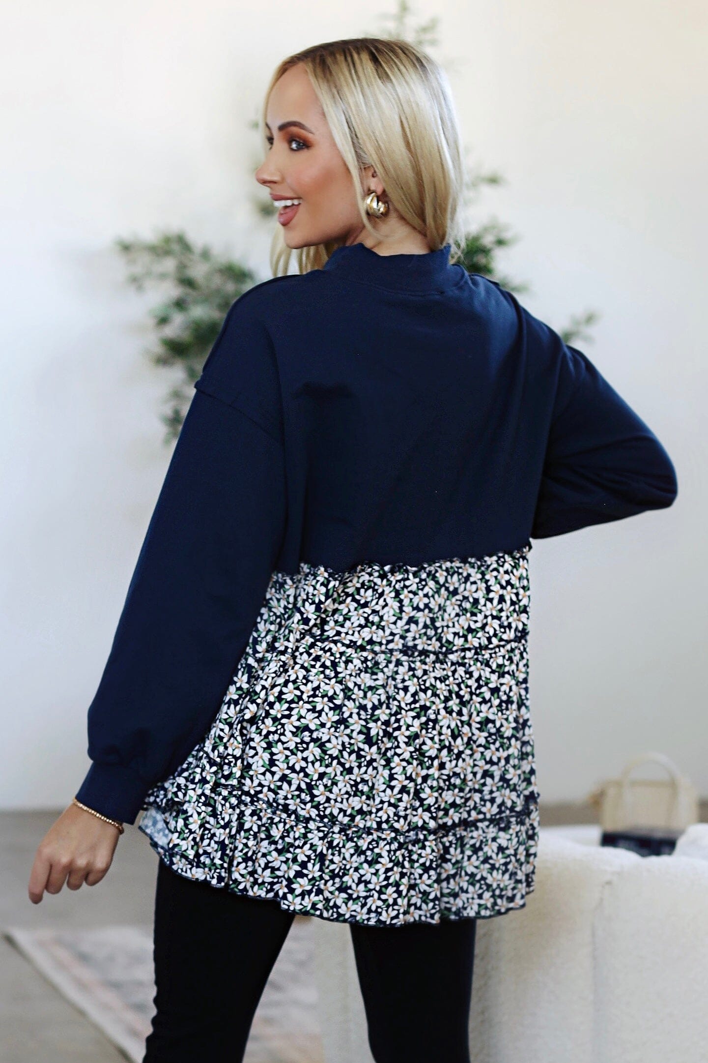 Floral Getaway Babydoll Top NeeSee's Dresses 