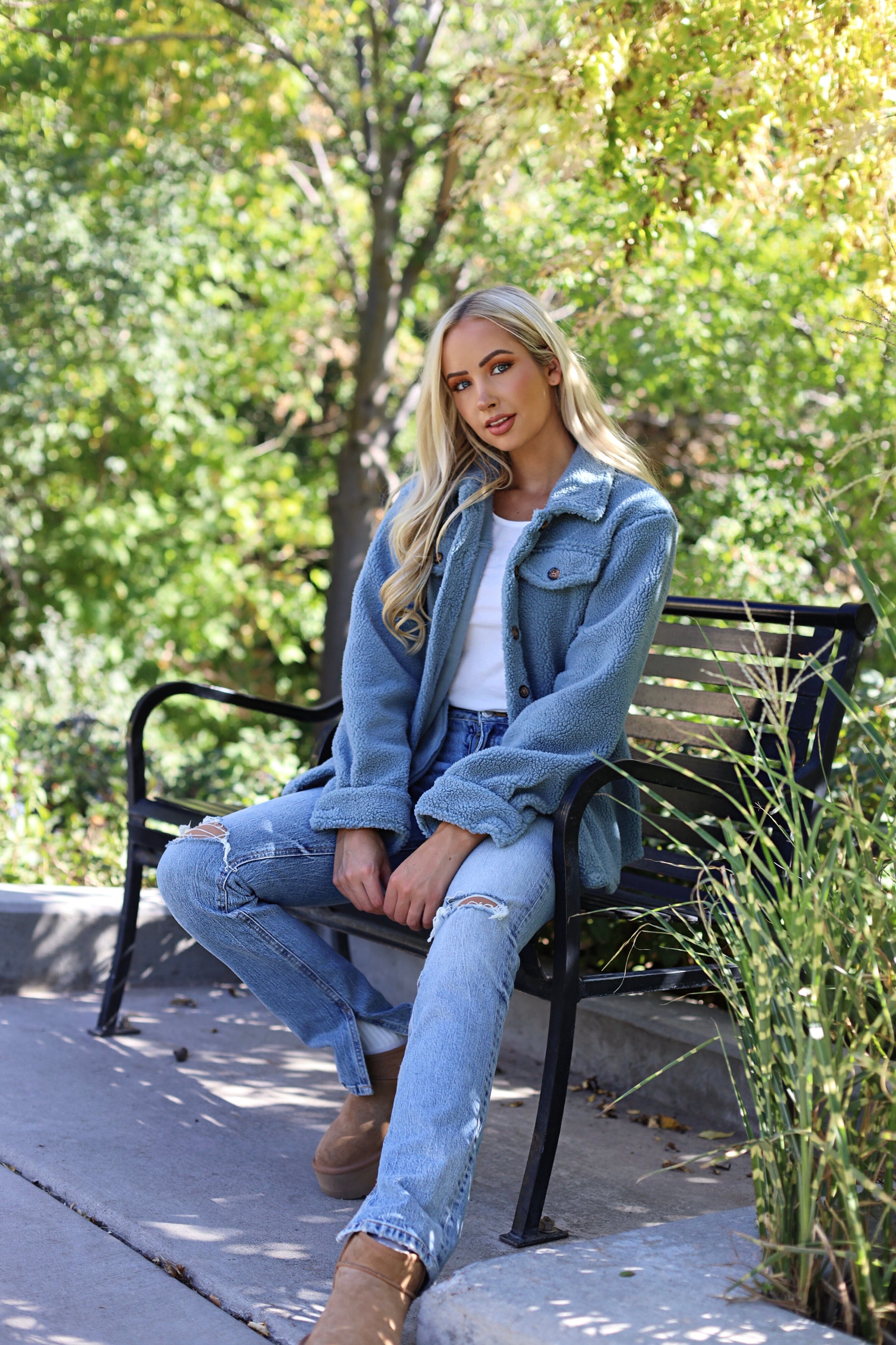 Teddy Sherpa Jacket Tops vendor-unknown 