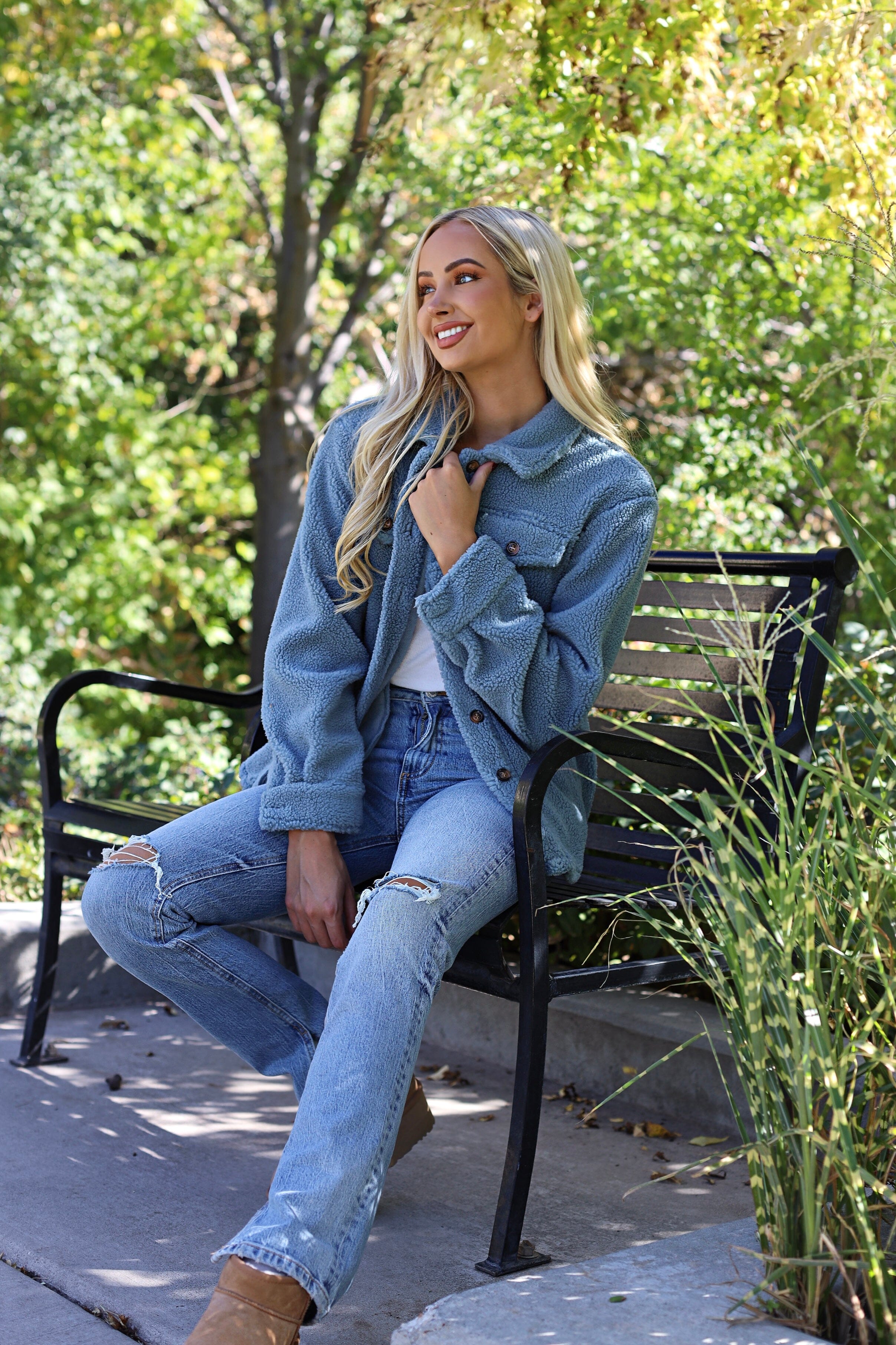 Teddy Sherpa Jacket Tops vendor-unknown 