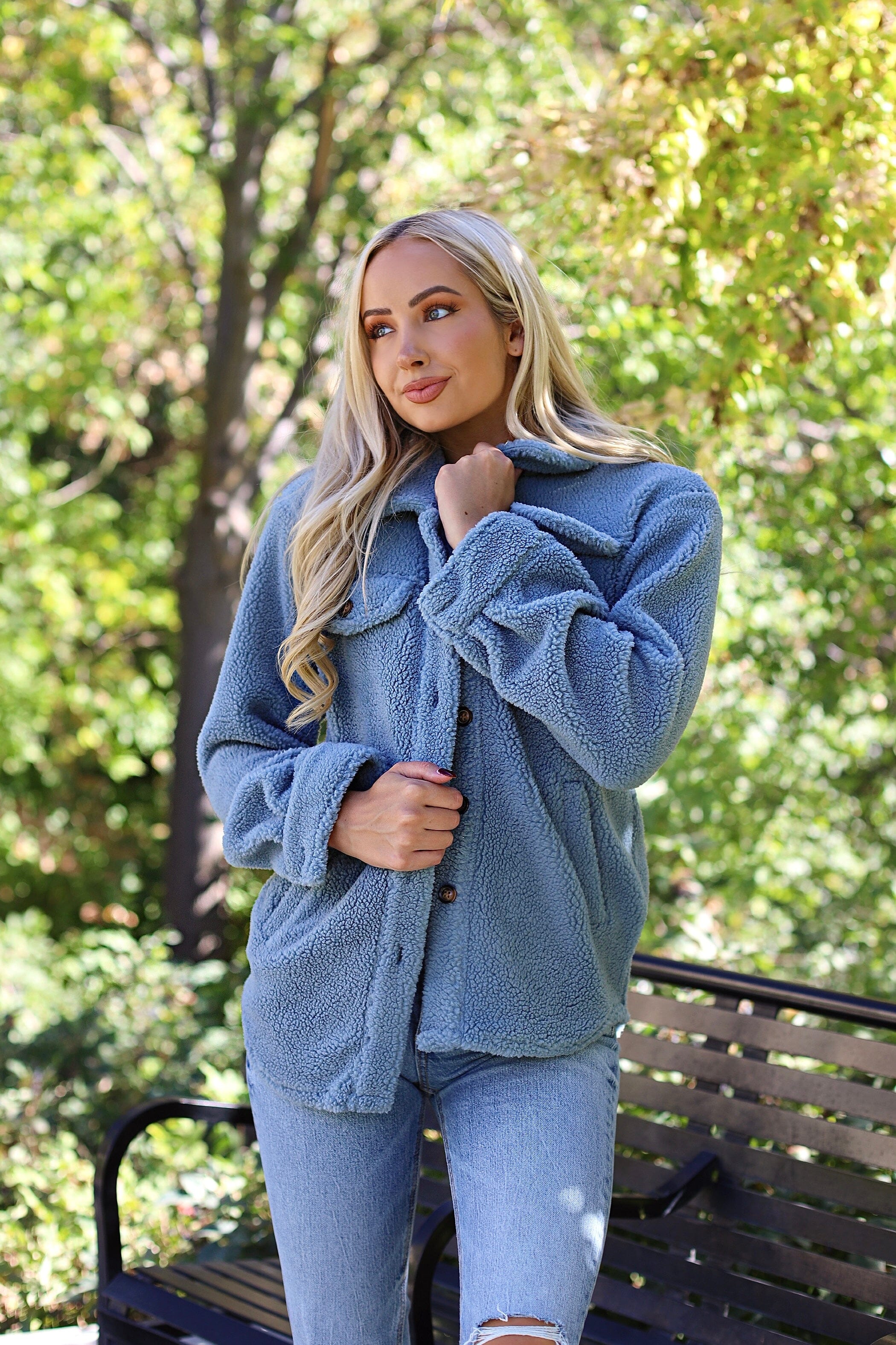 Teddy Sherpa Jacket Tops vendor-unknown 