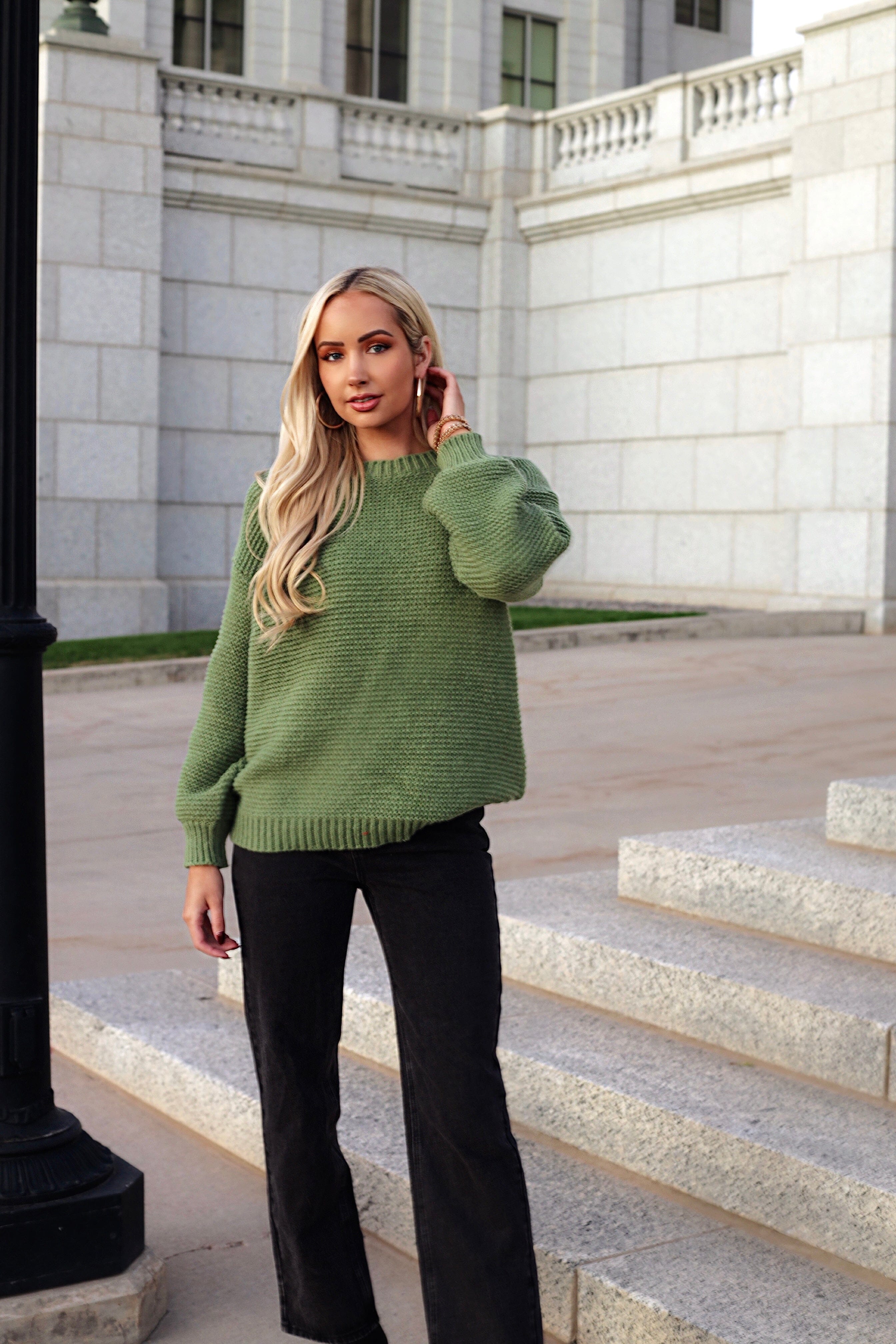 Leaves Are Falling Chunky Sweater Modest Dresses vendor-unknown 