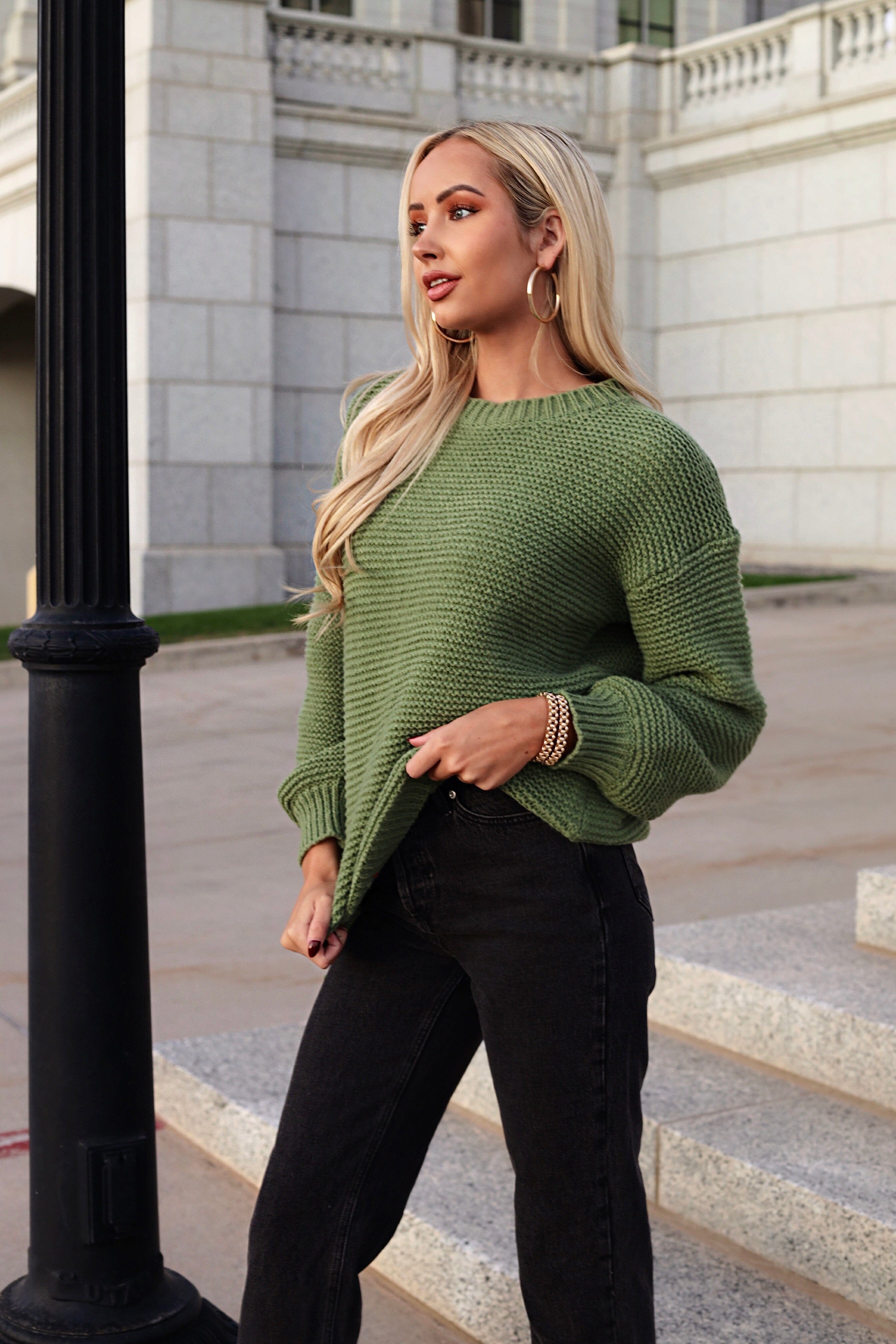 Leaves Are Falling Chunky Sweater Modest Dresses vendor-unknown 