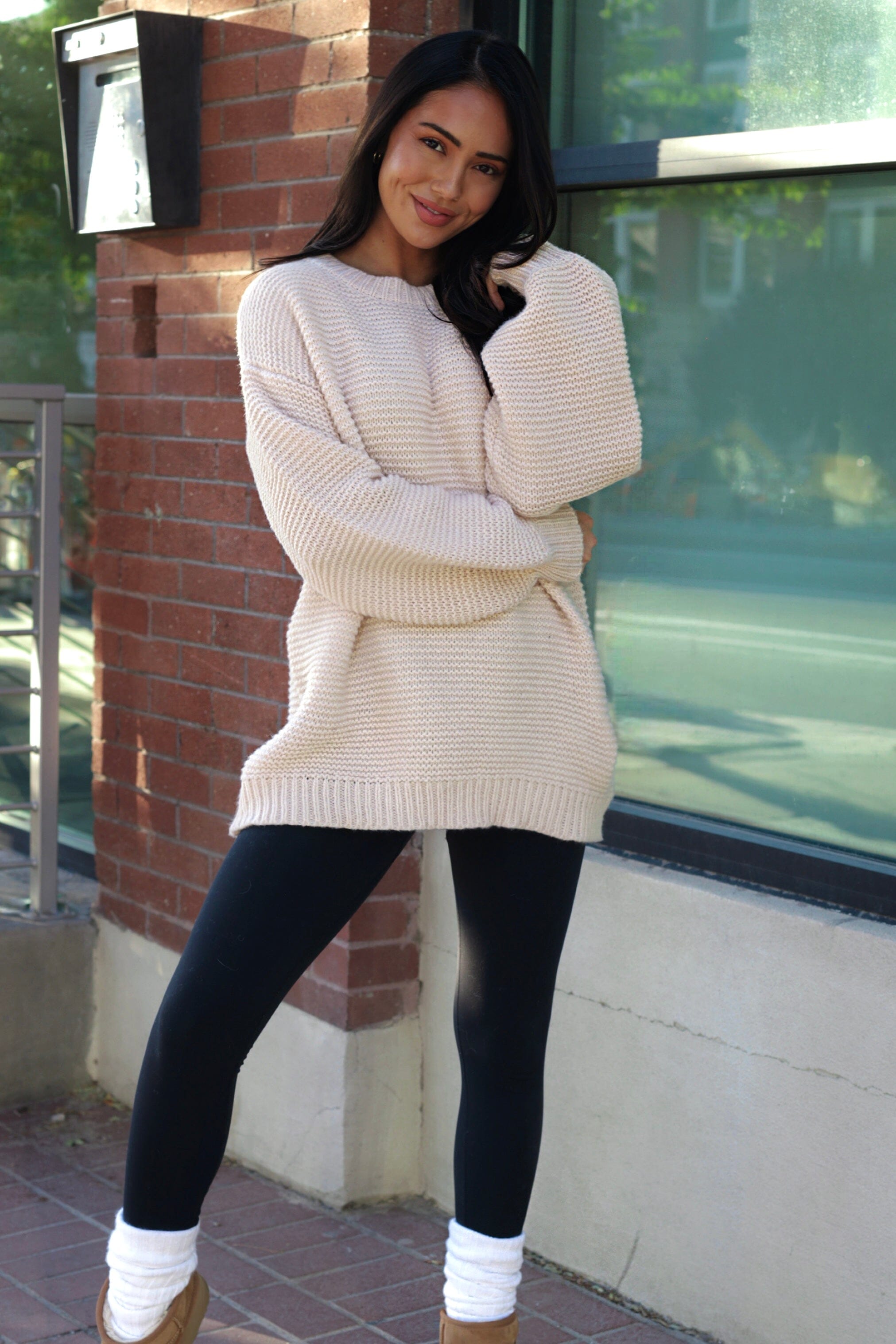 Leaves Are Falling Chunky Sweater Modest Dresses vendor-unknown 