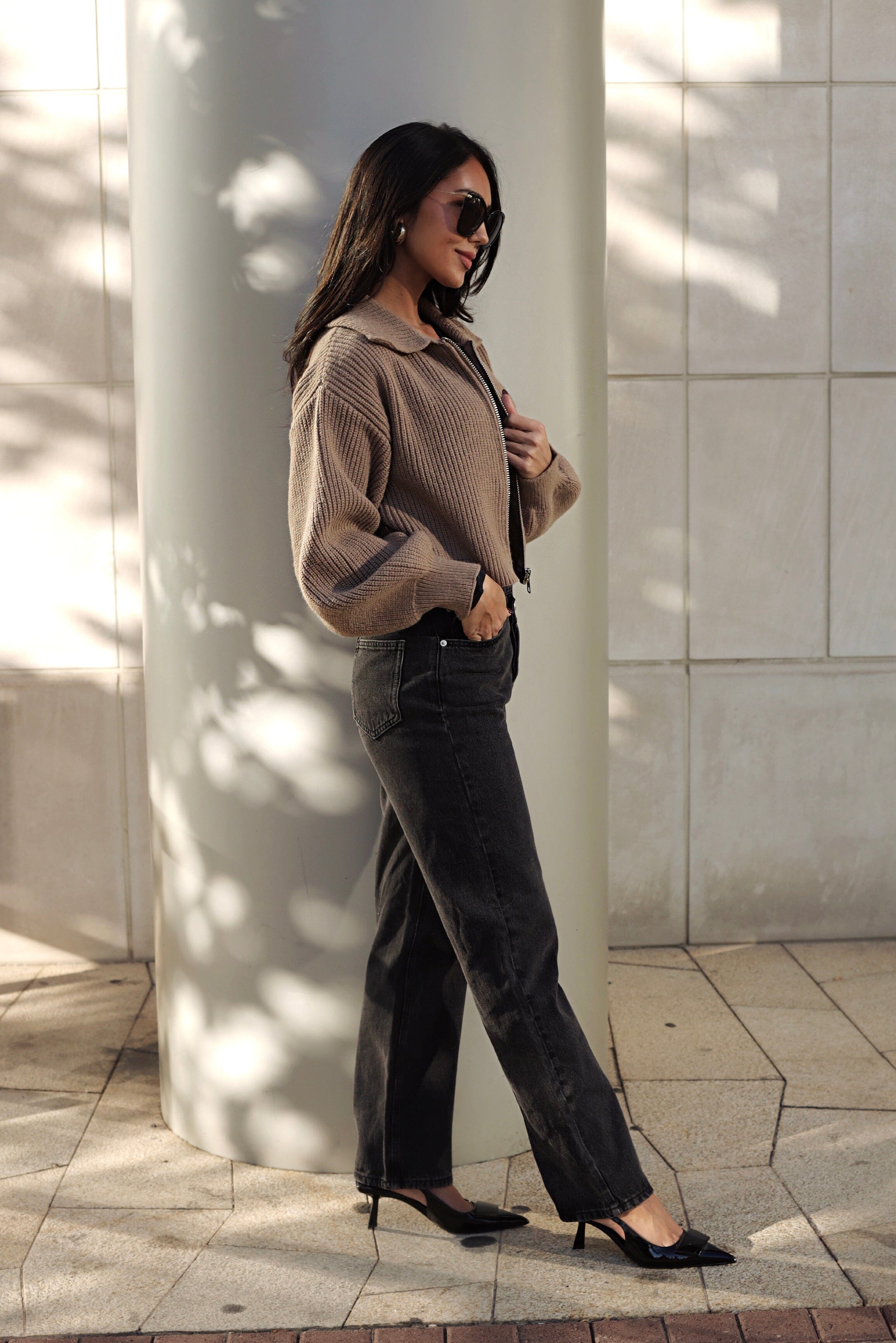 Feeling Good Cropped Jacket Tops vendor-unknown 