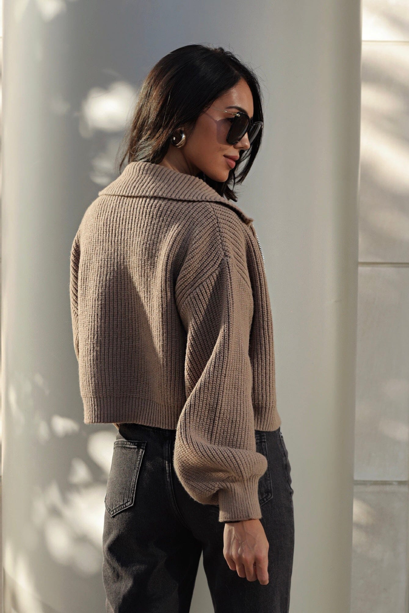 Feeling Good Cropped Jacket Tops vendor-unknown 