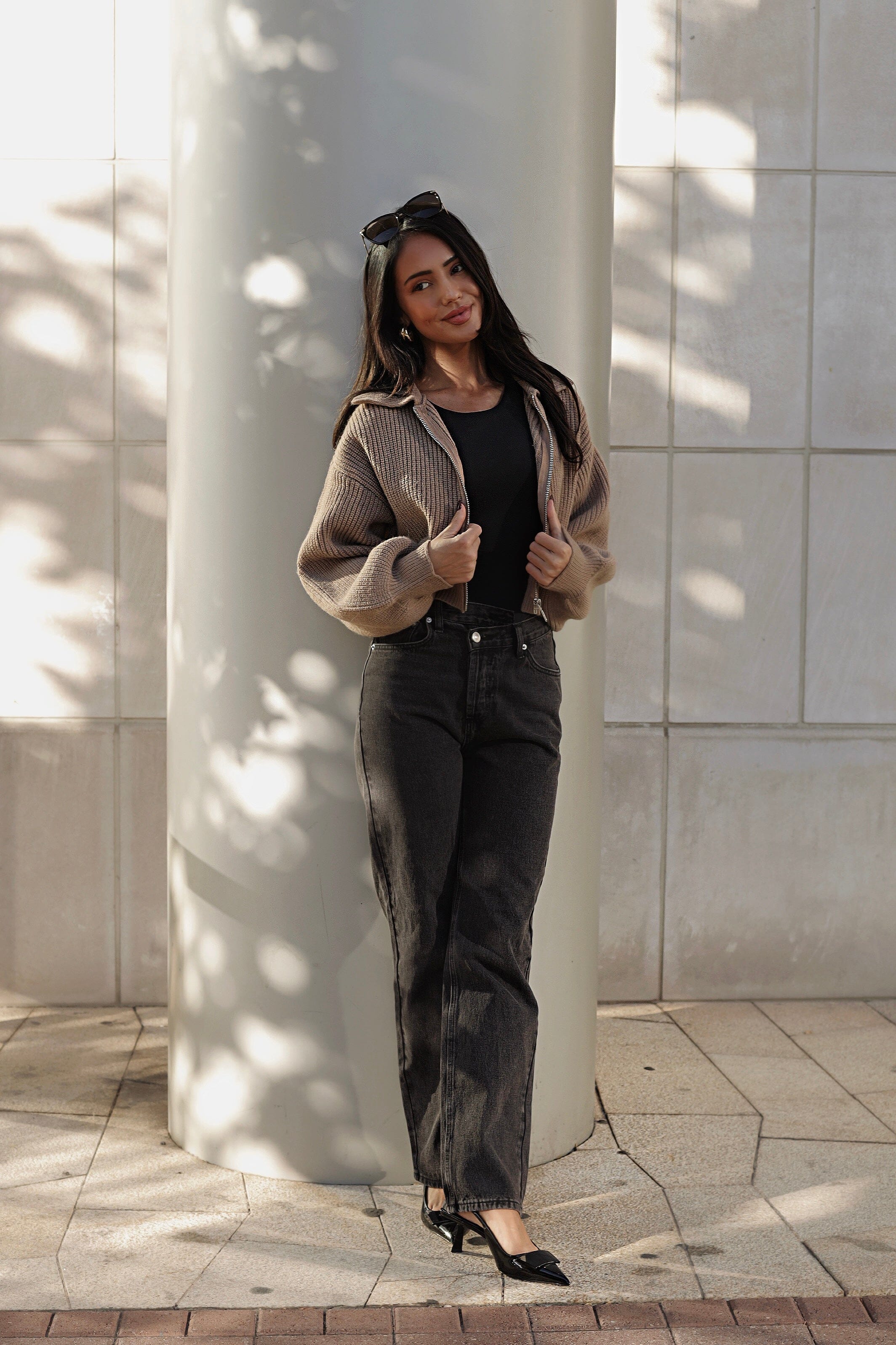 Feeling Good Cropped Jacket Tops vendor-unknown 