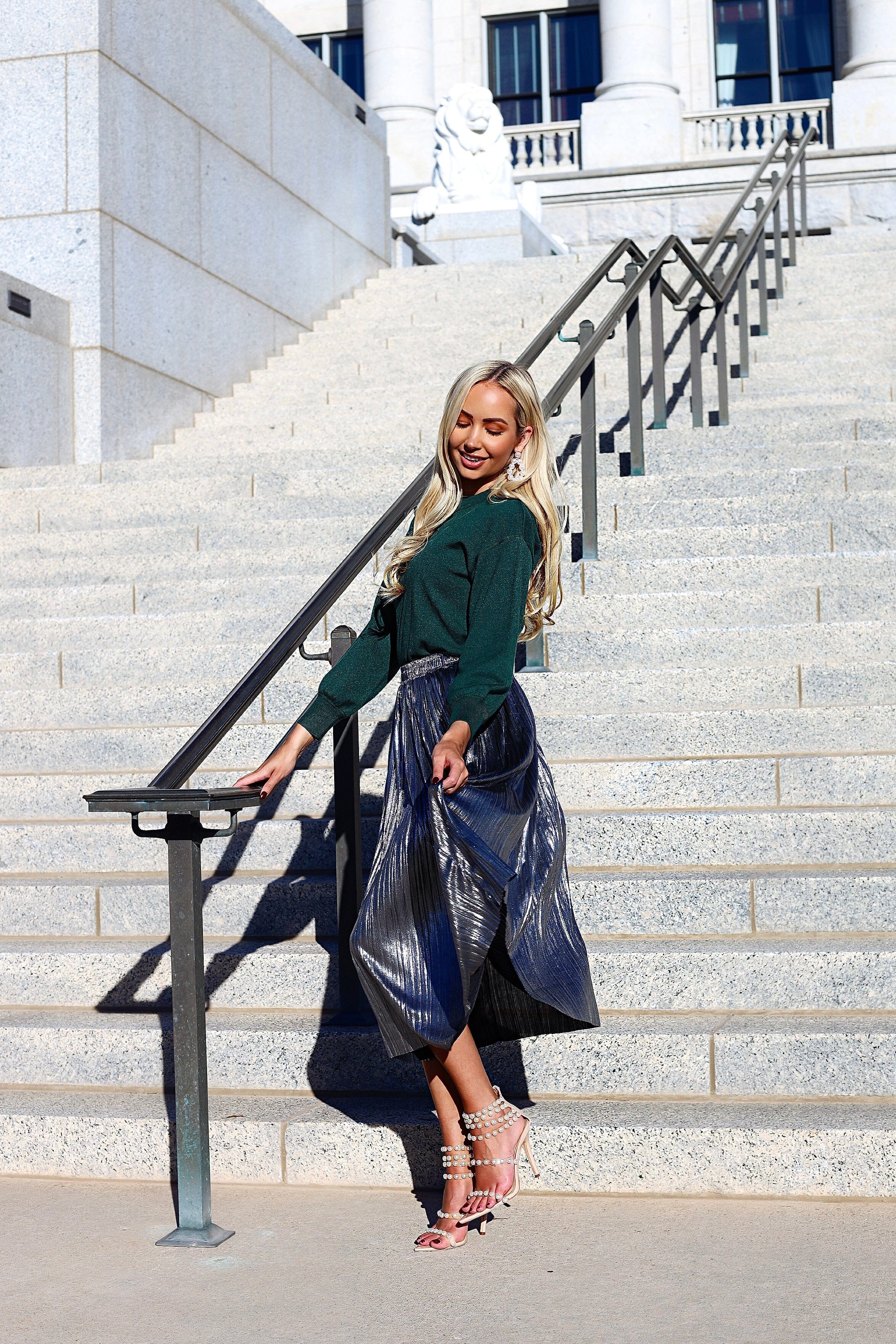 The Star-struck Metallic Skirt Skirts vendor-unknown 