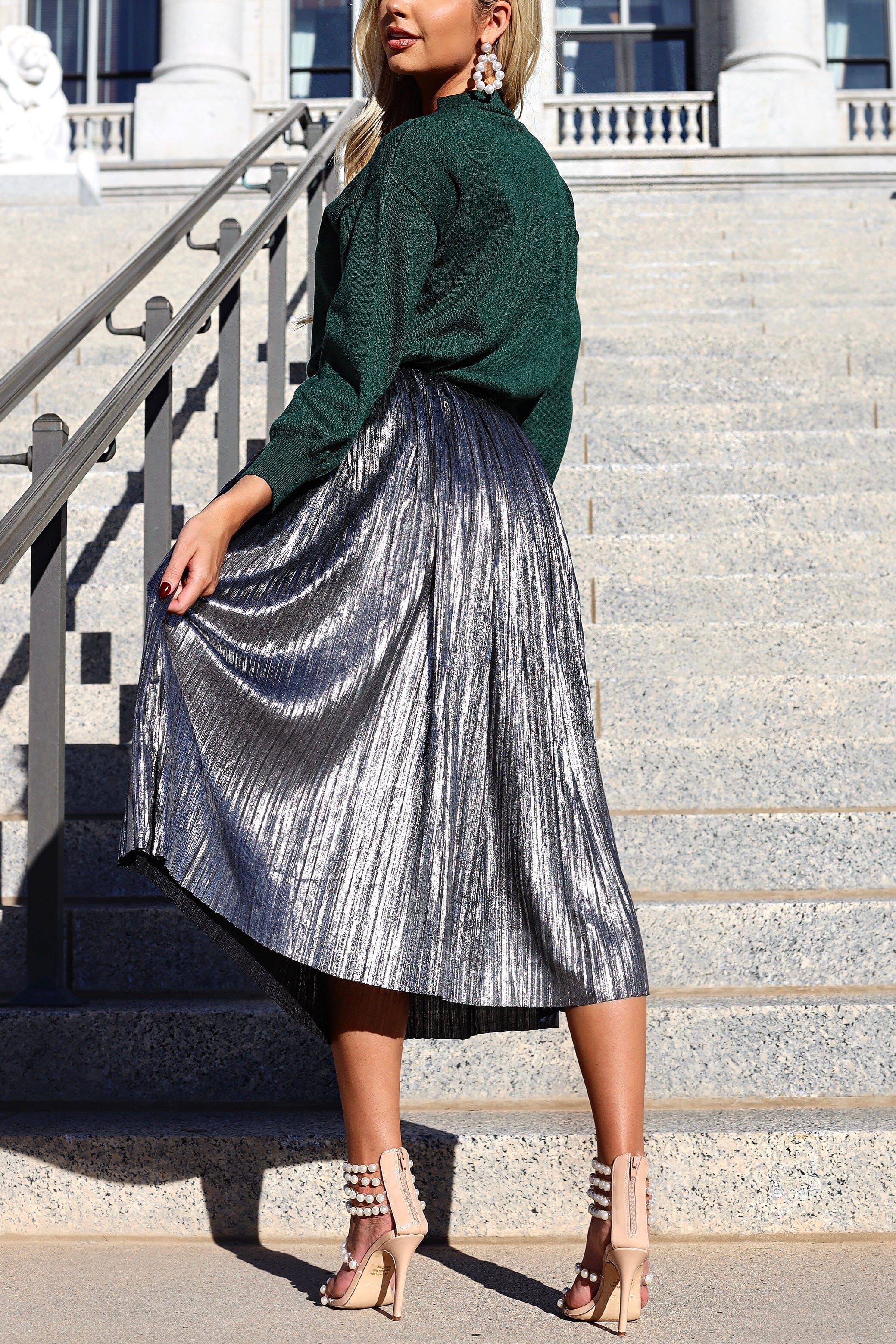 The Star-struck Metallic Skirt Skirts vendor-unknown 