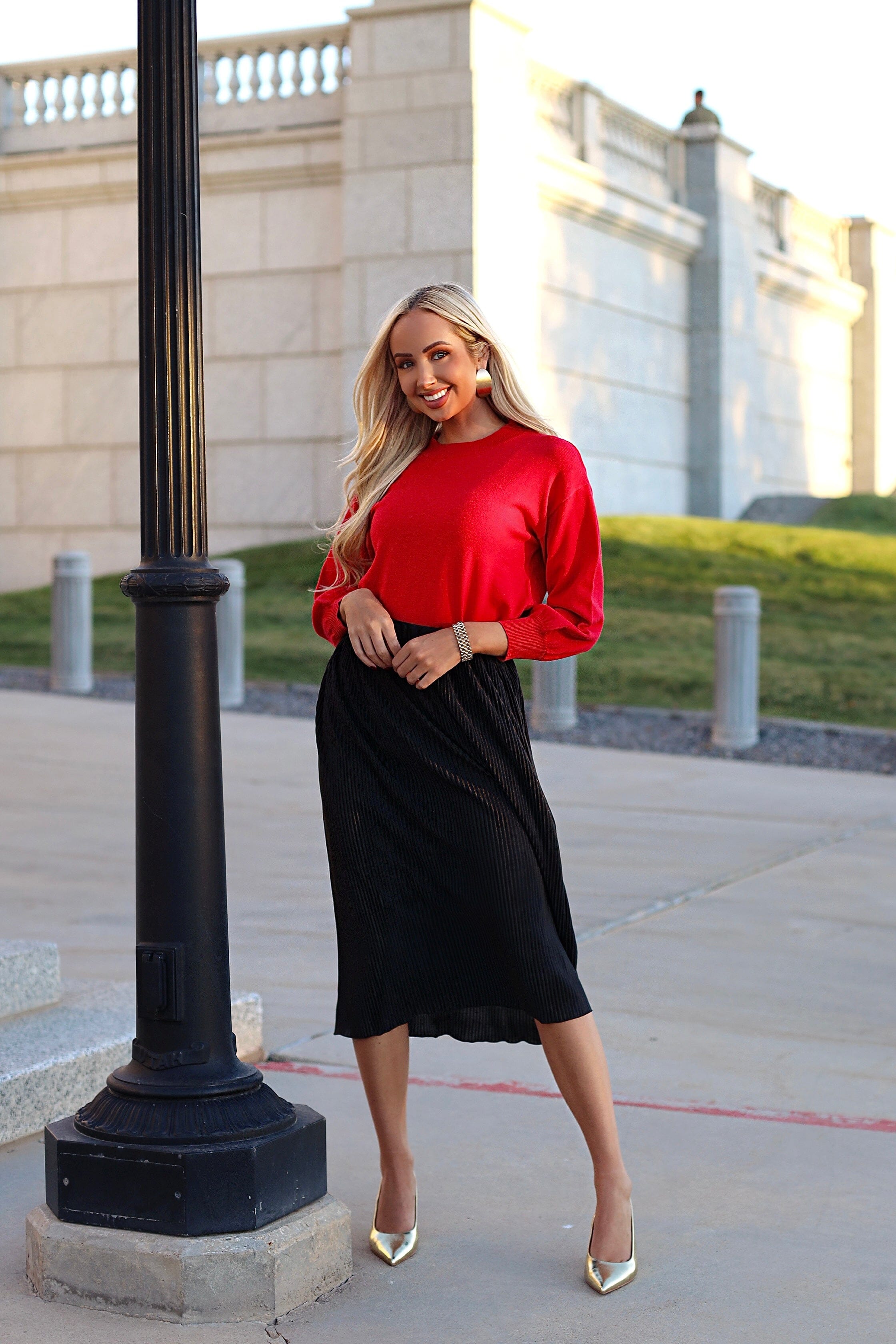 Uptown Down Accordion Skirt Skirts vendor-unknown 