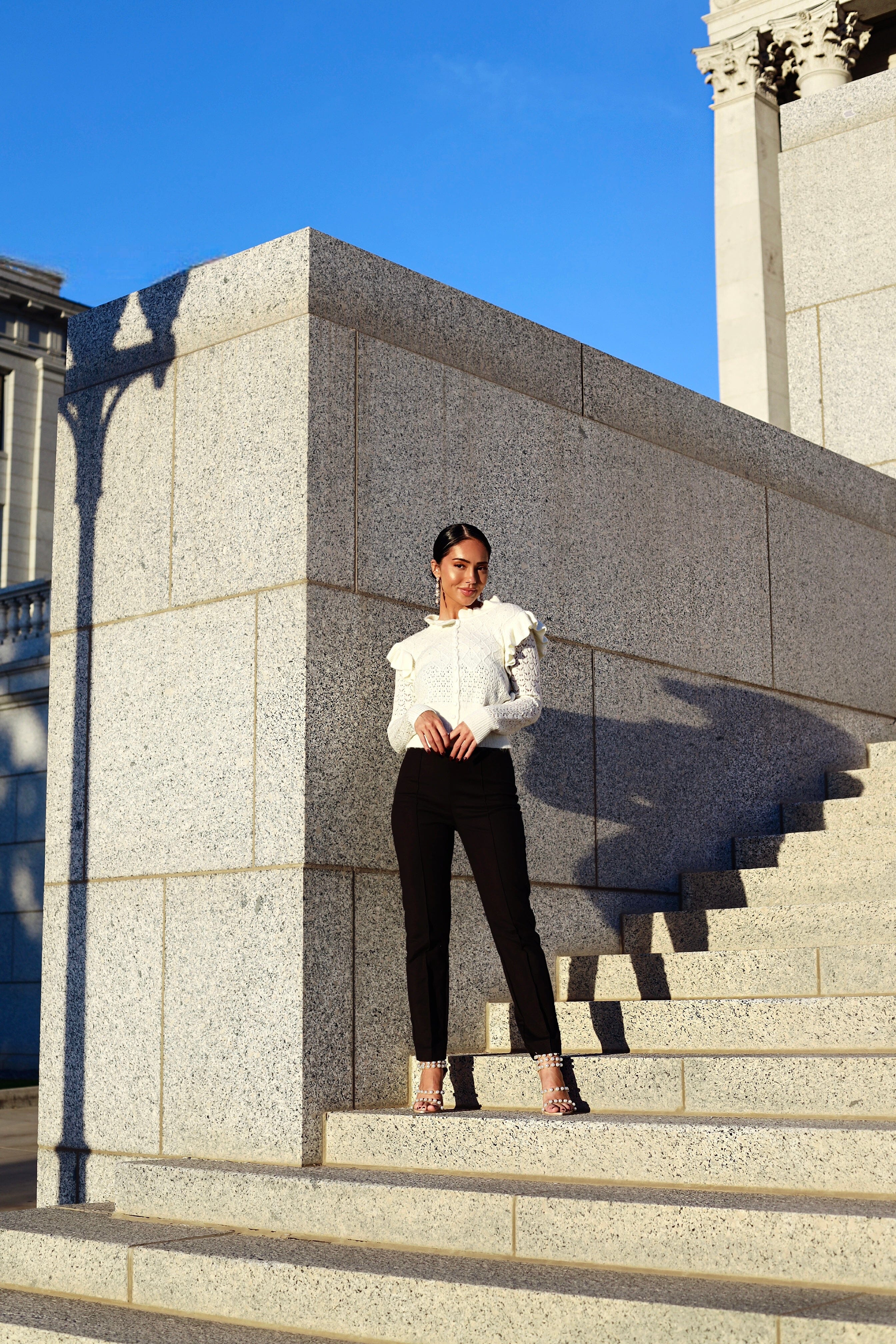 Here For The Frills Crochet Cardigan Tops vendor-unknown 