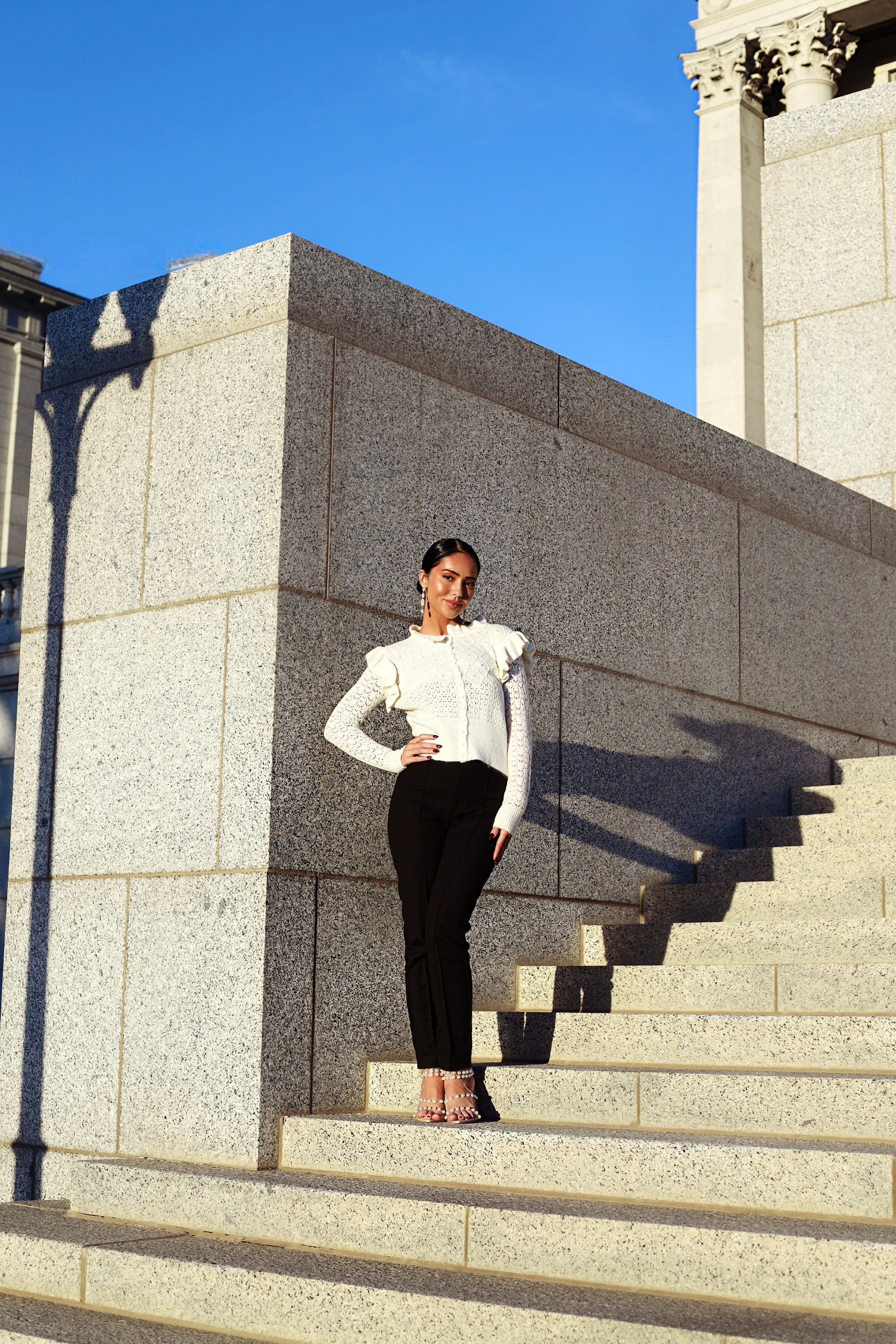 Here For The Frills Crochet Cardigan Tops vendor-unknown 