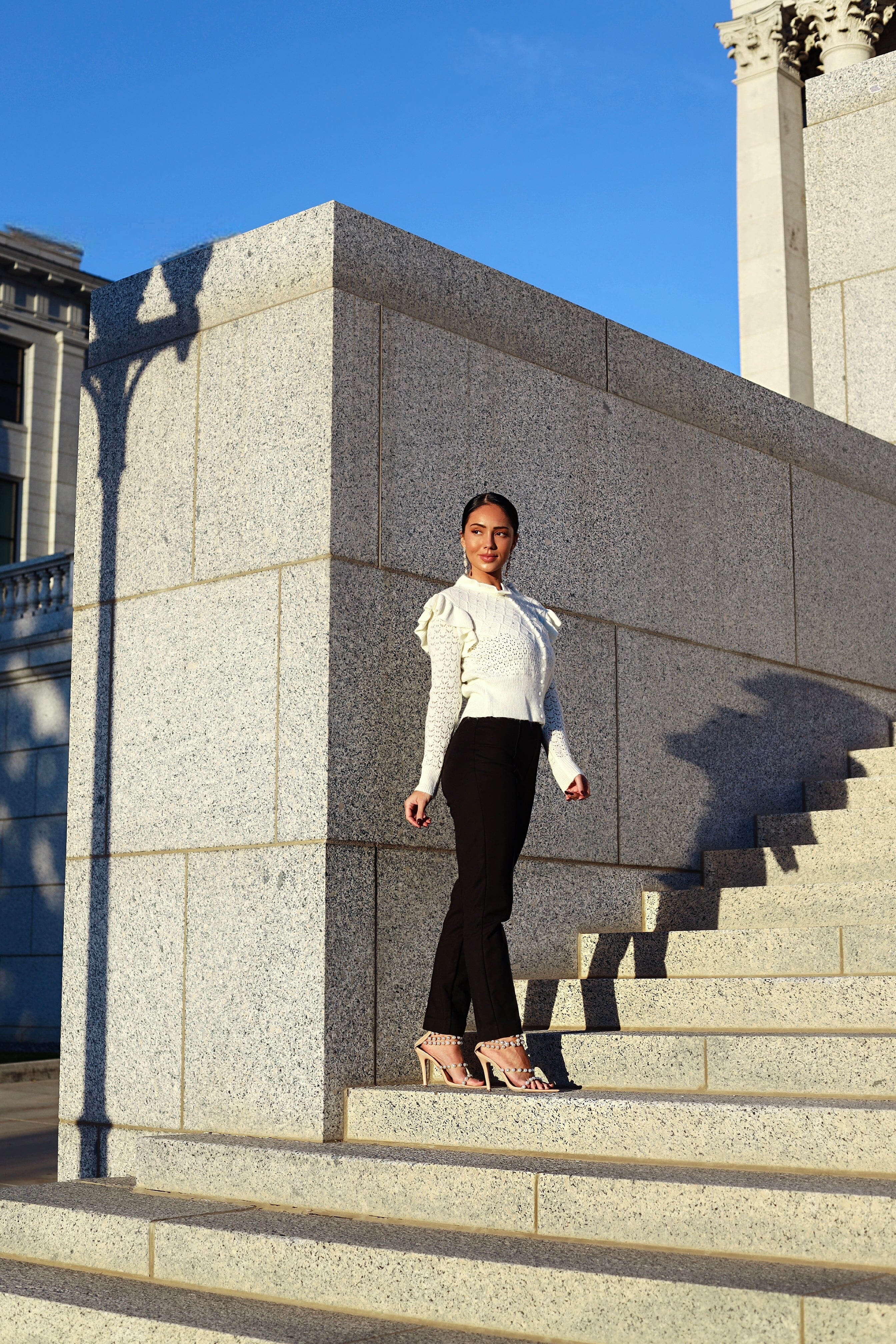 Here For The Frills Crochet Cardigan Tops vendor-unknown 